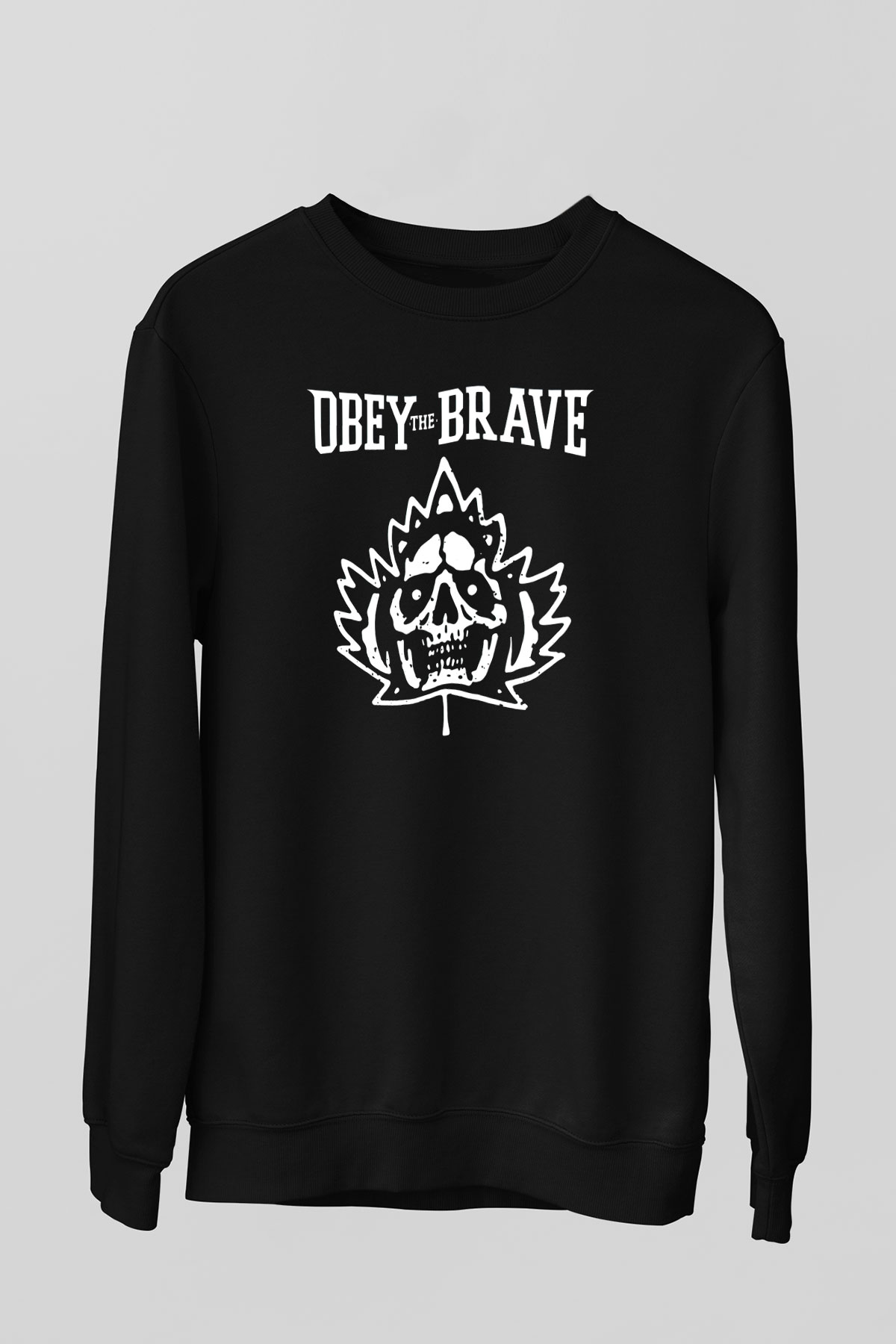 Obey the Brave Siyah Unisex Sweatshirt