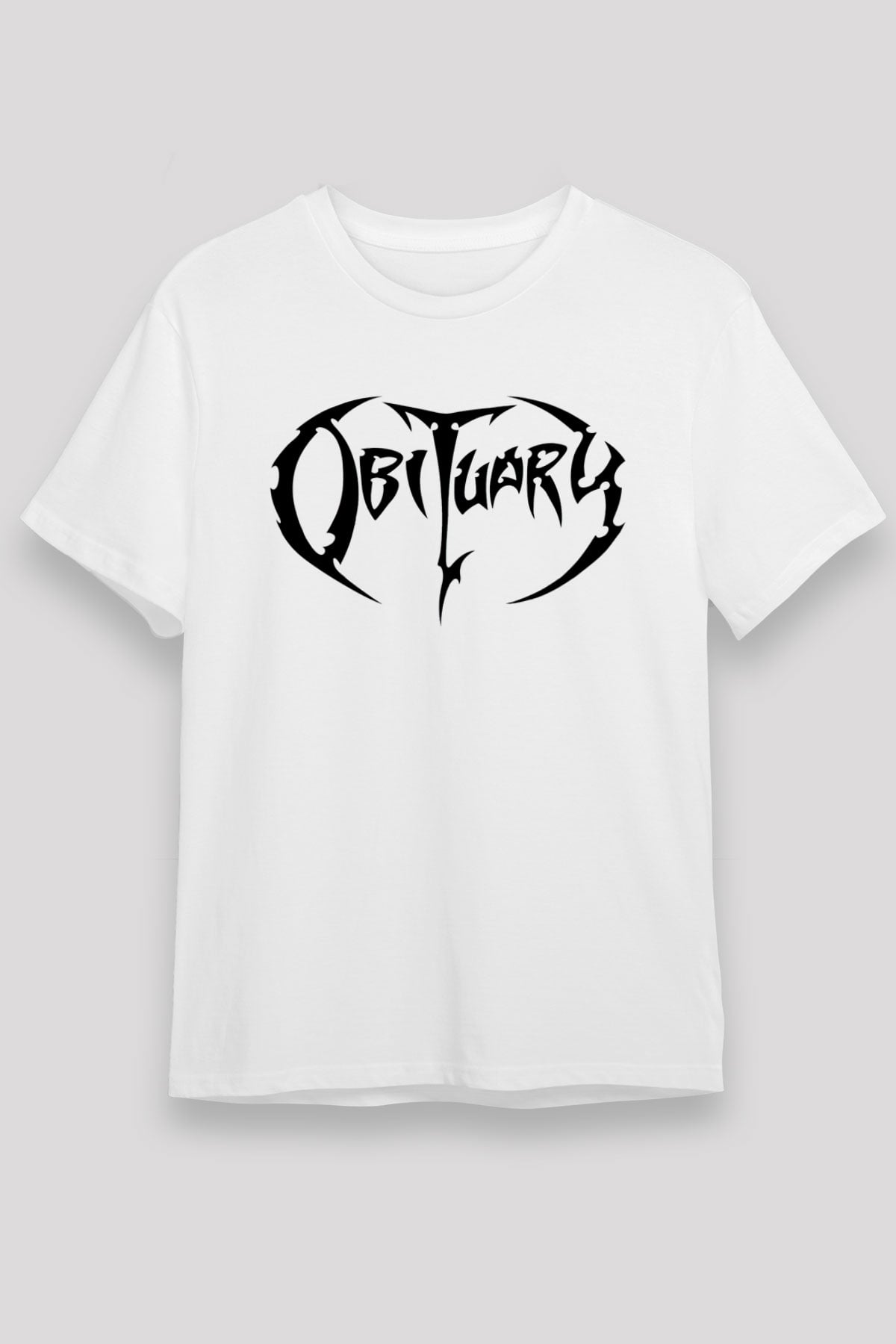 Obituary Beyaz Unisex Tişört T-Shirt - TişörtFabrikası