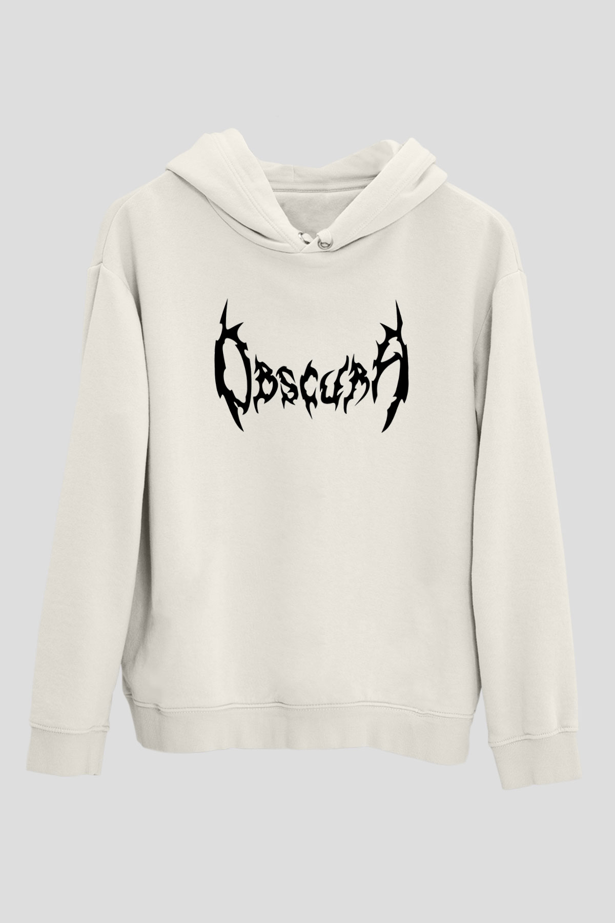 Obscura Beyaz Unisex Kapşonlu Sweatshirt