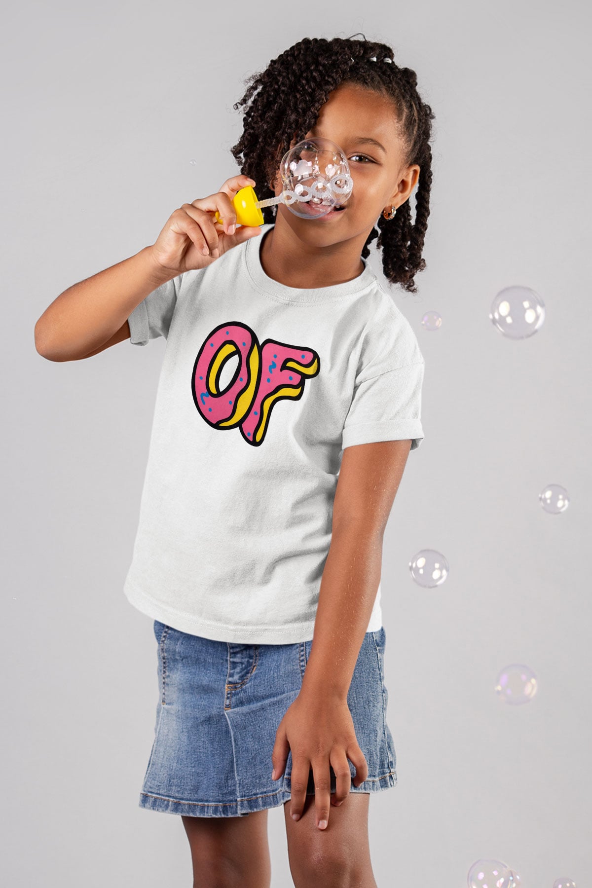 Odd Future Baskılı Beyaz Unisex Çocuk Tişört
