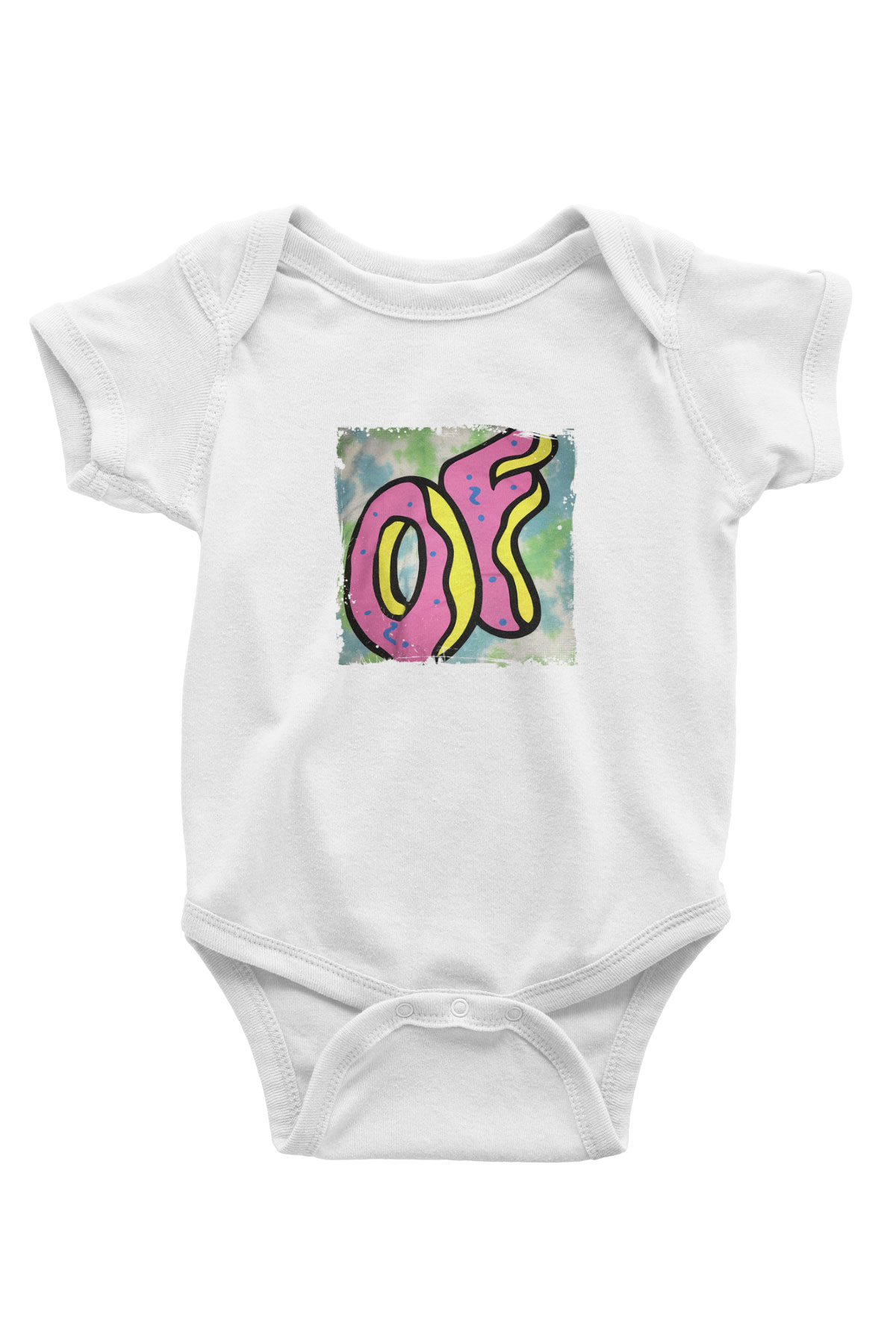 Odd Future Baskılı Unisex Beyaz Bebek Body - Zıbın