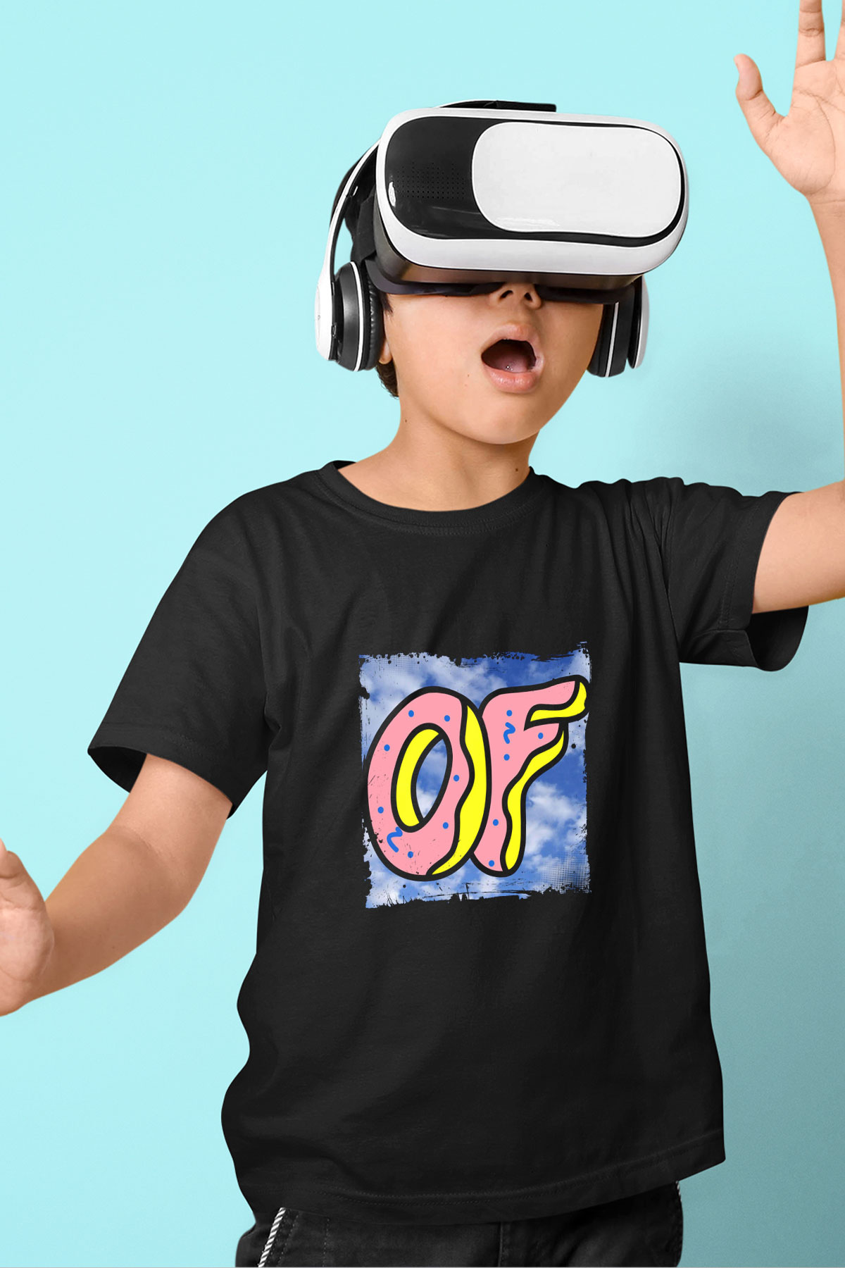 Odd Future Baskılı Unisex Siyah Çocuk Tişört