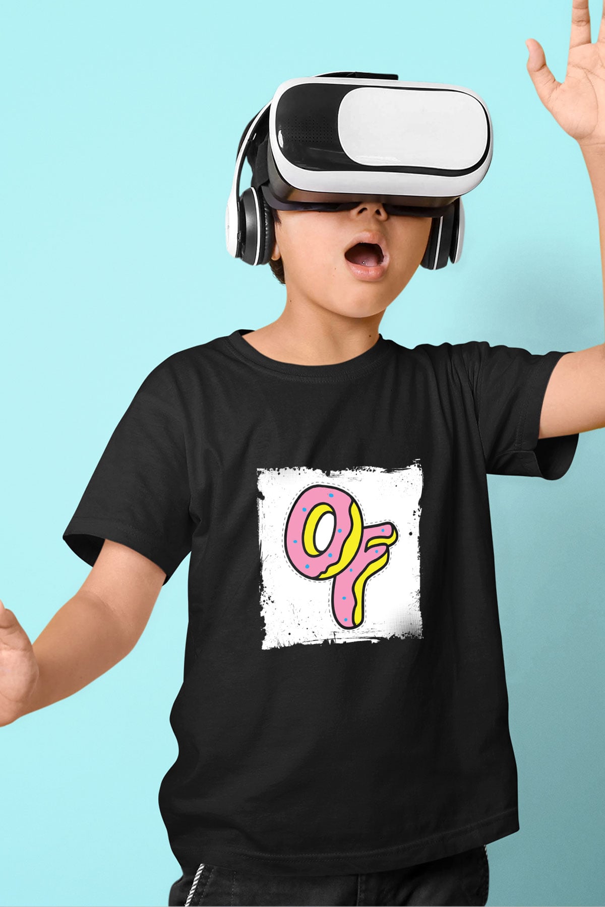 Odd Future Baskılı Unisex Siyah Çocuk Tişört