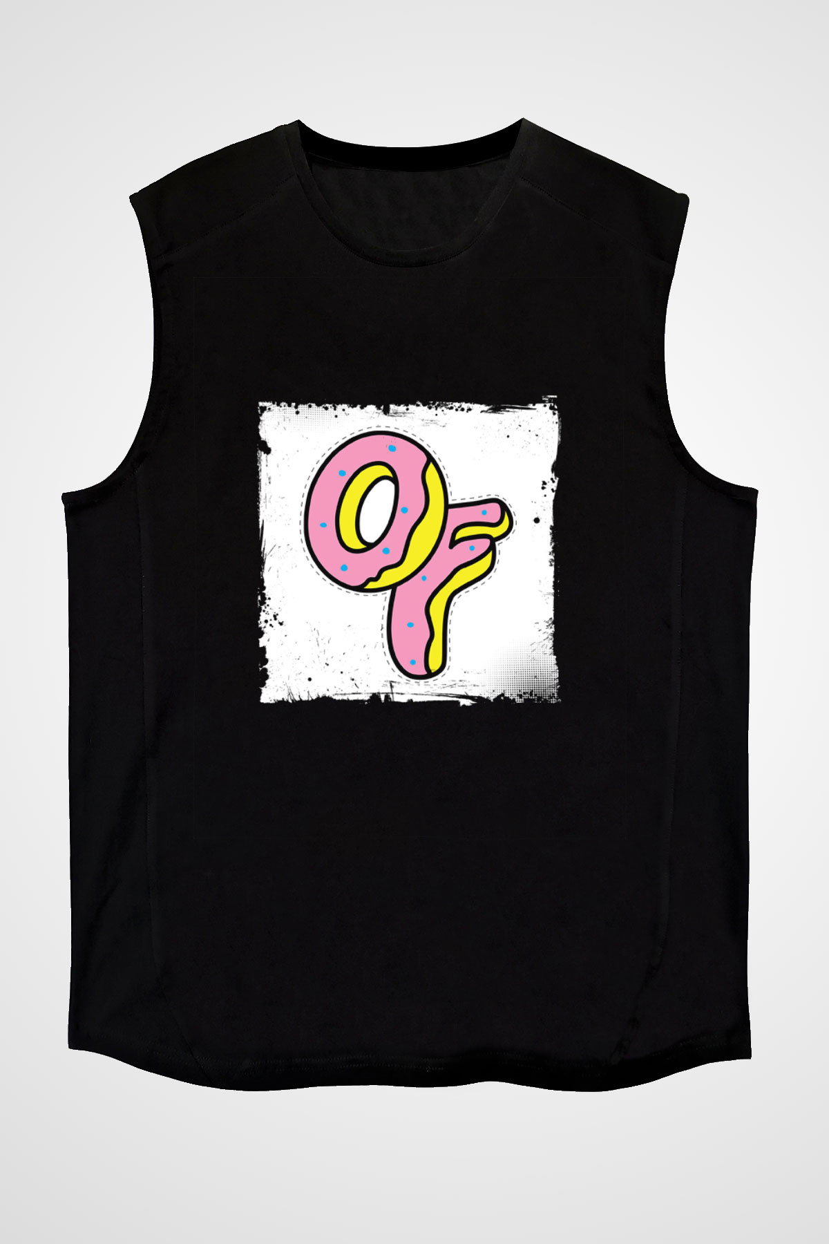 Odd Future Baskılı Unisex Siyah Kolsuz Tişört