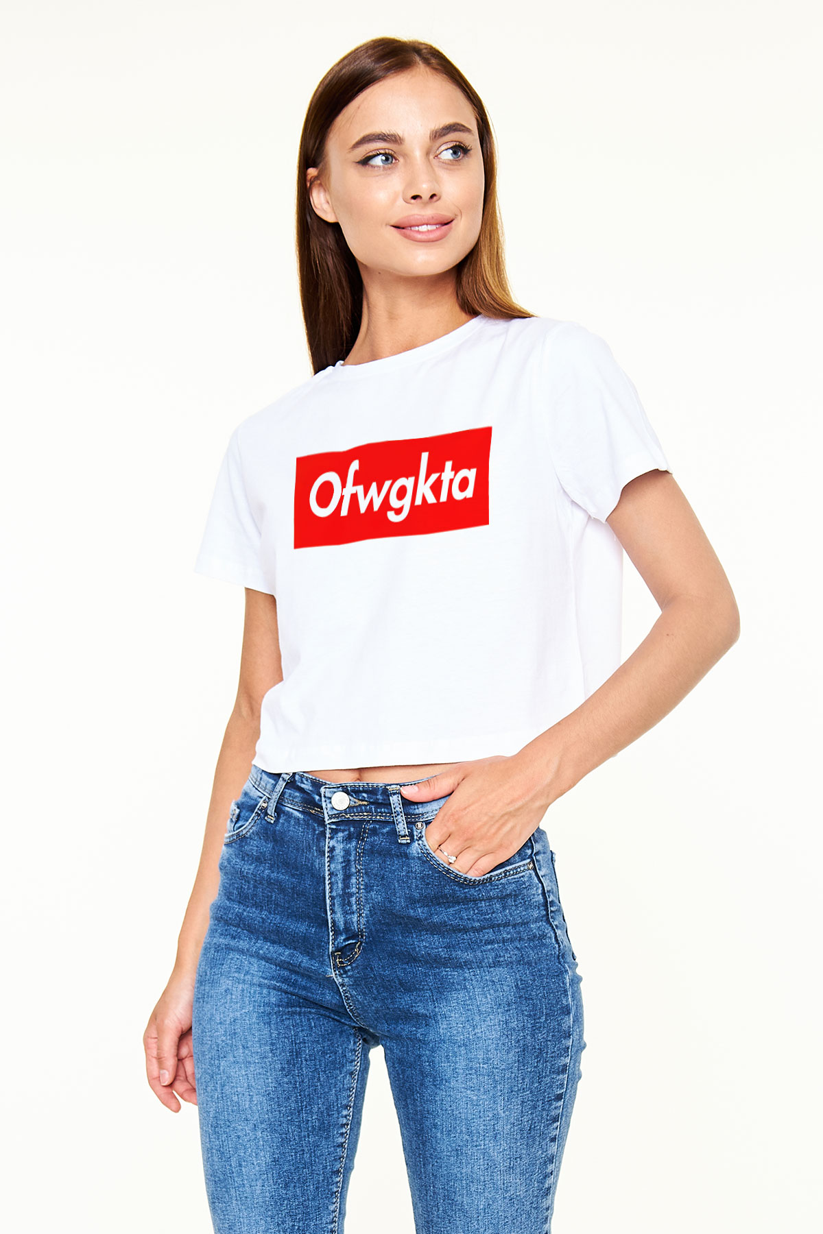 Odd Future Beyaz Croptop Tişört
