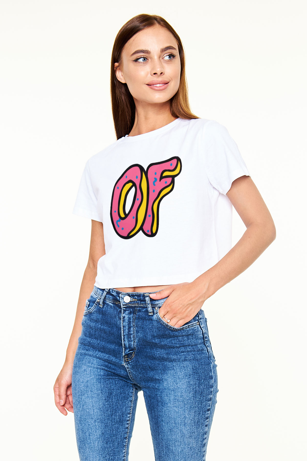 Odd Future Beyaz Croptop Tişört