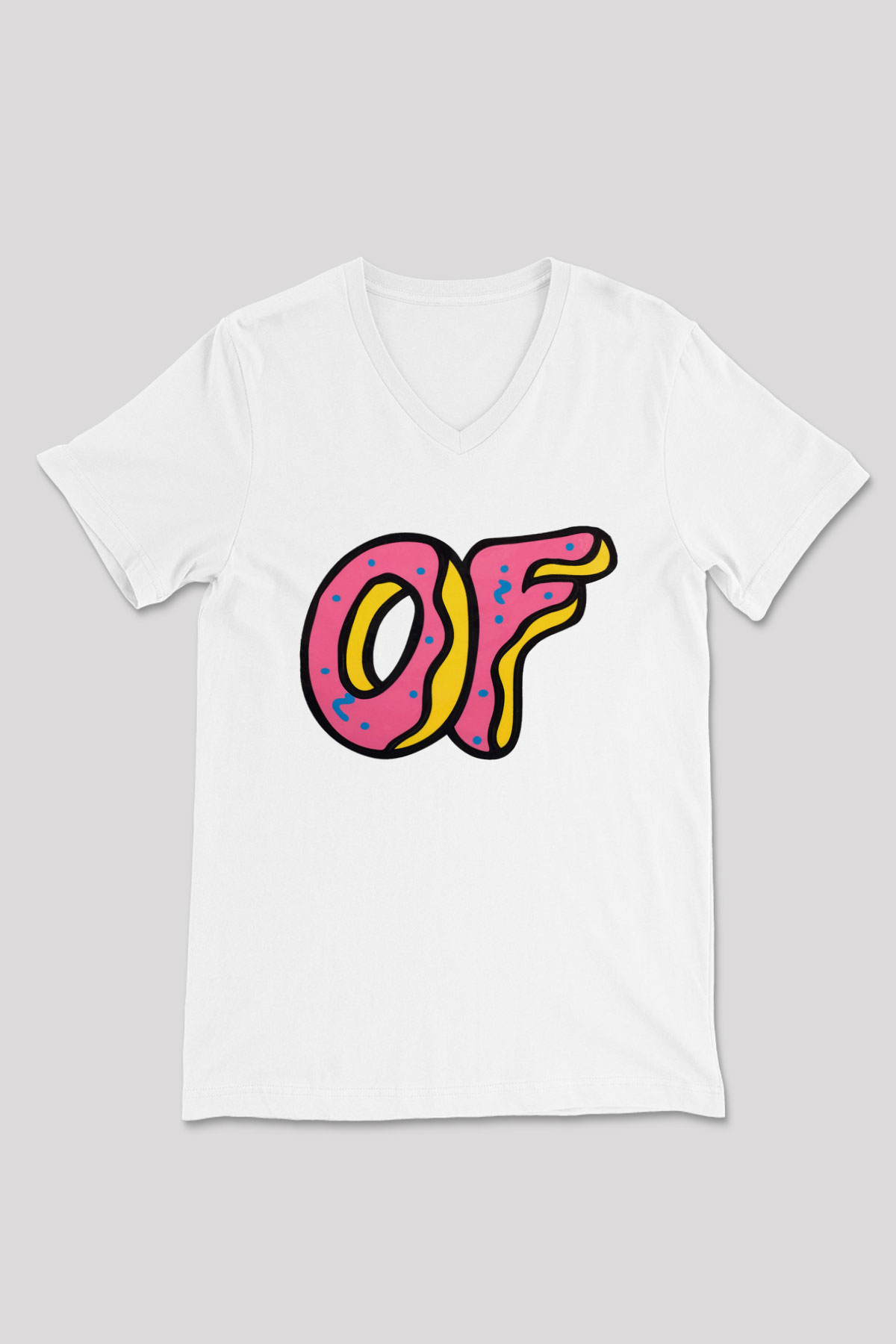 Odd Future Beyaz Unisex V Yaka Tişört T-Shirt