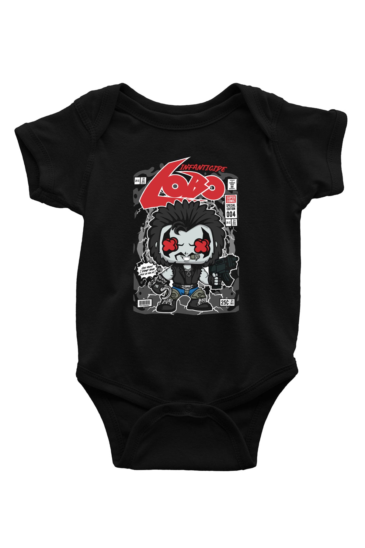 Ödül Avcısı Baskılı Unisex Siyah Bebek Body - Zıbın