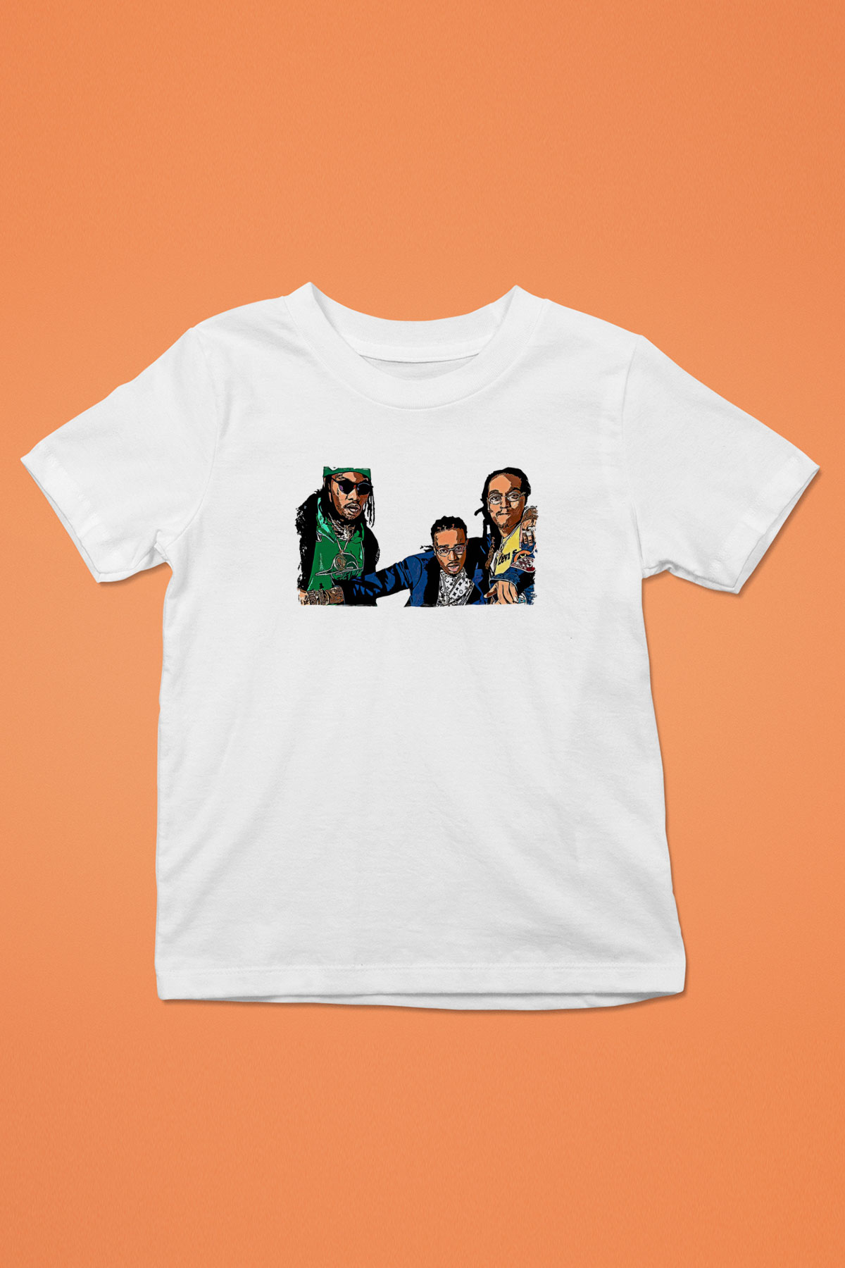 Offset Baskılı Beyaz Unisex Beyaz Çocuk Tişört - Tshirt