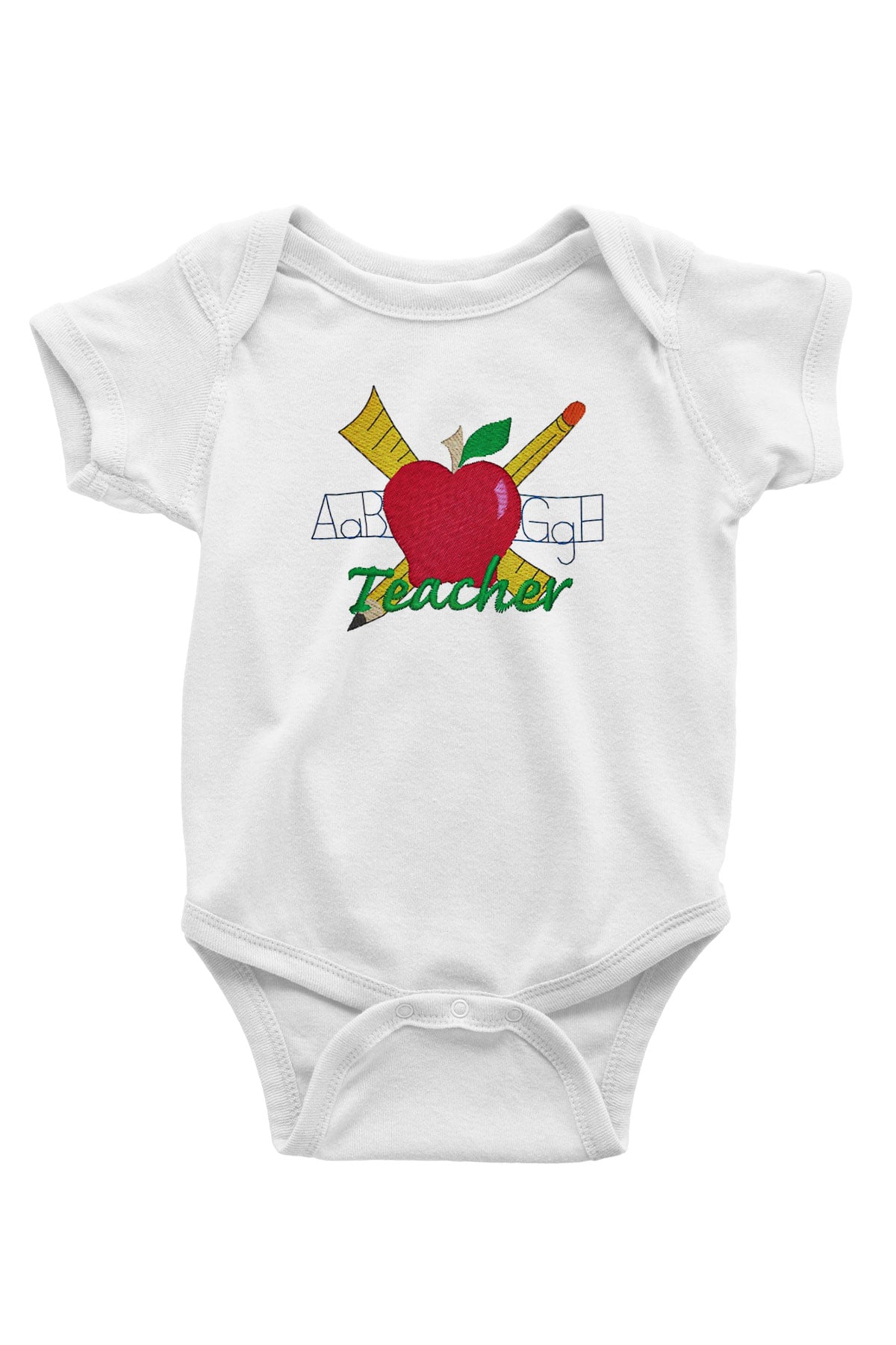 Öğretmen Baskılı Beyaz Unisex Bebek Body - Zıbın