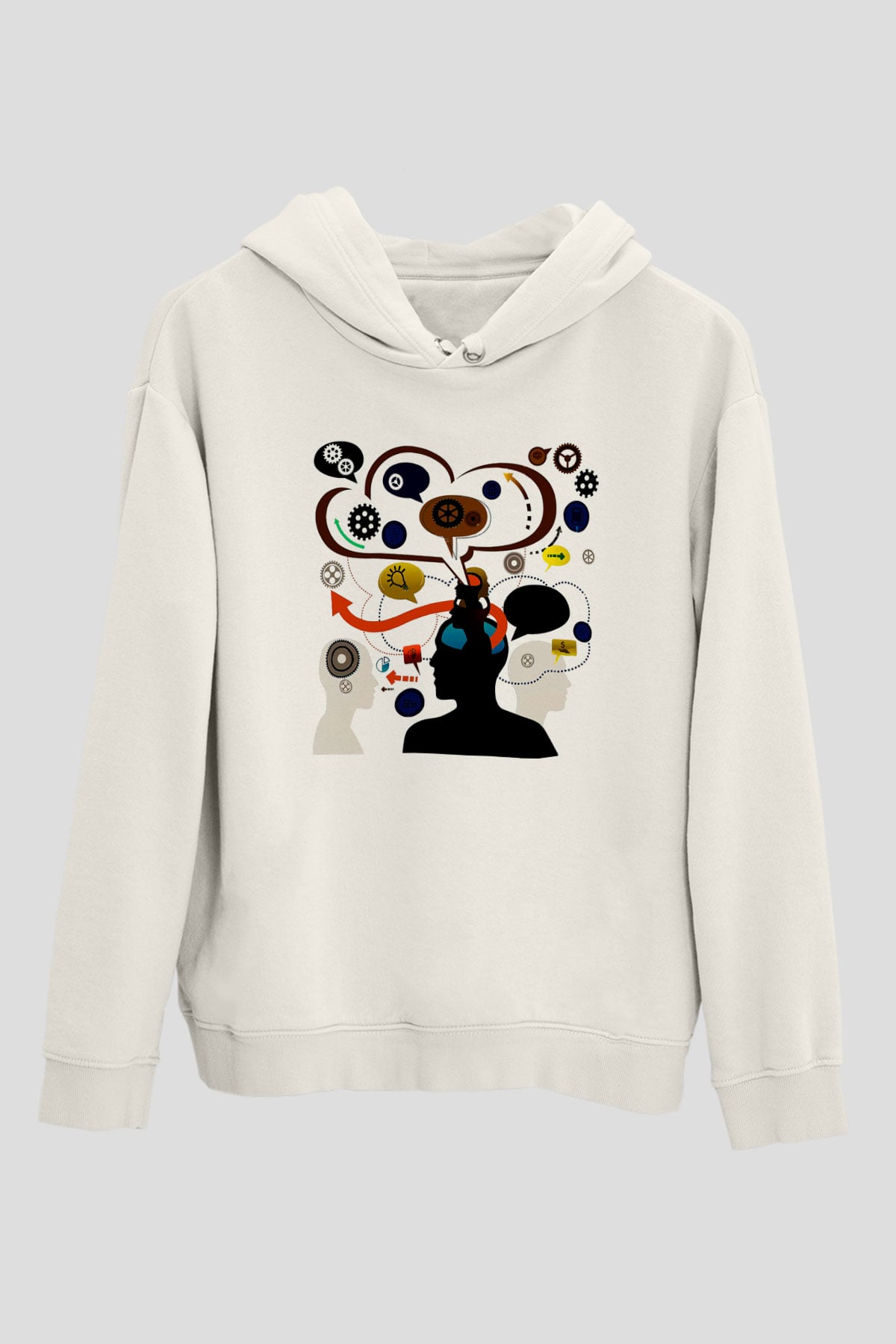 Öğretmen Beyaz Unisex Hoodie