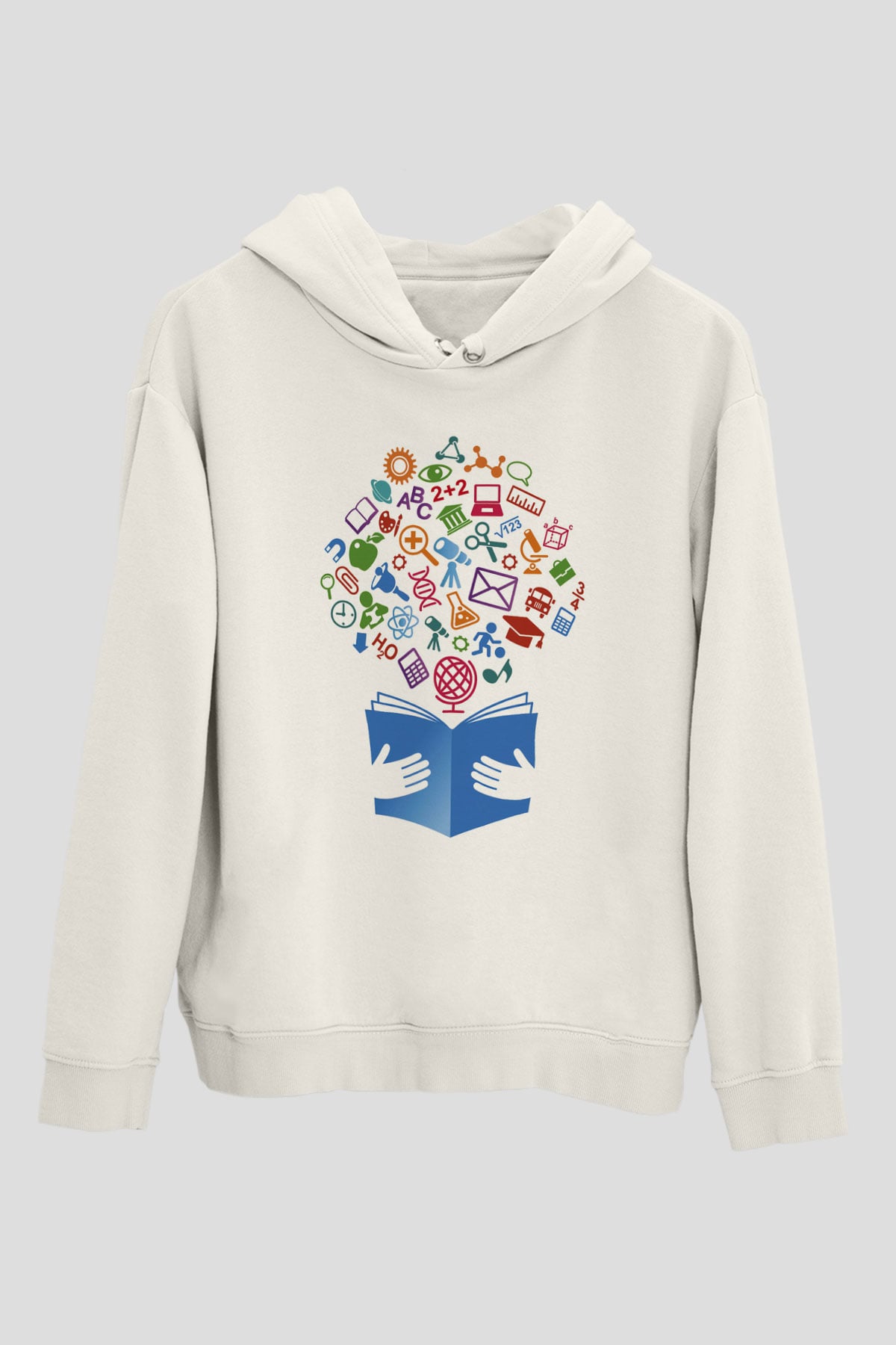 Öğretmen Beyaz Unisex Hoodie