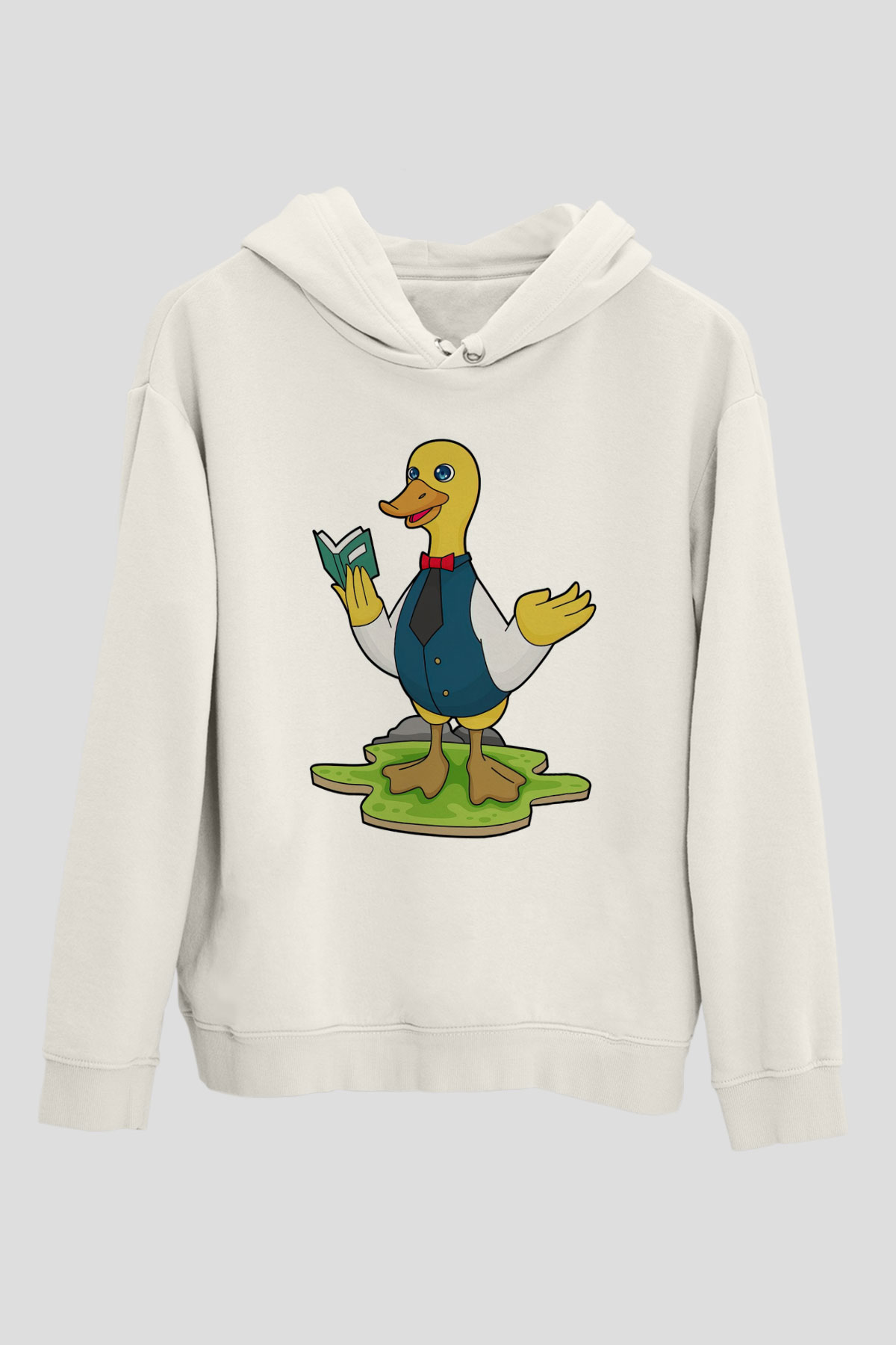 Öğretmen Beyaz Unisex Kapüşonlu Sweatshirt