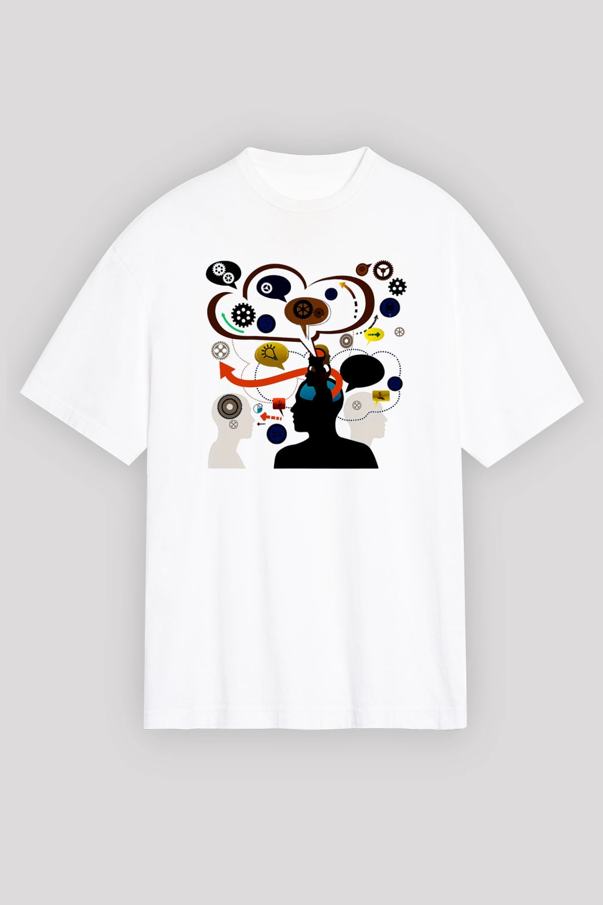 Öğretmen Beyaz Unisex Oversize Tişört T-Shirt