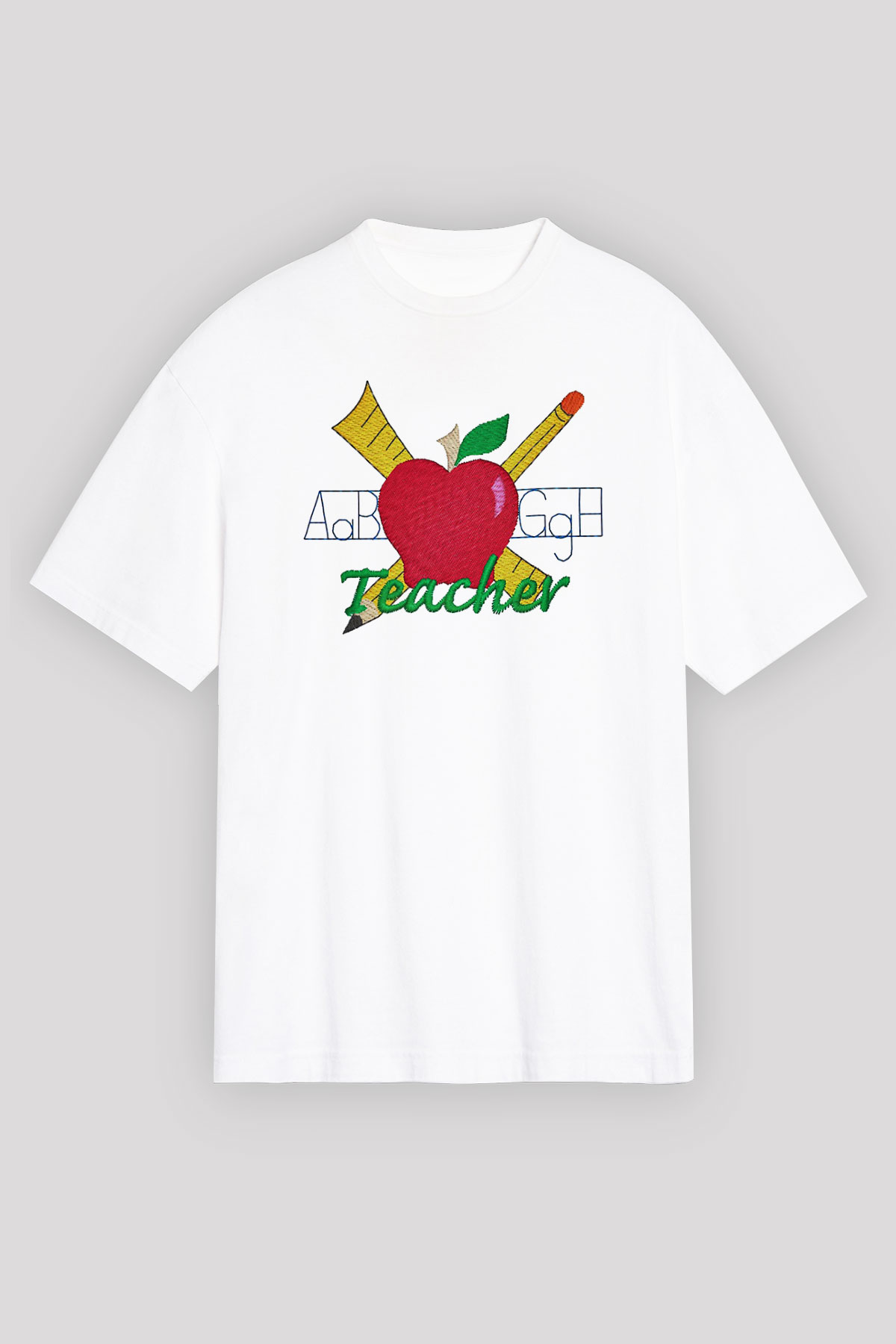 Öğretmen Beyaz Unisex Oversize Tişört T-Shirt
