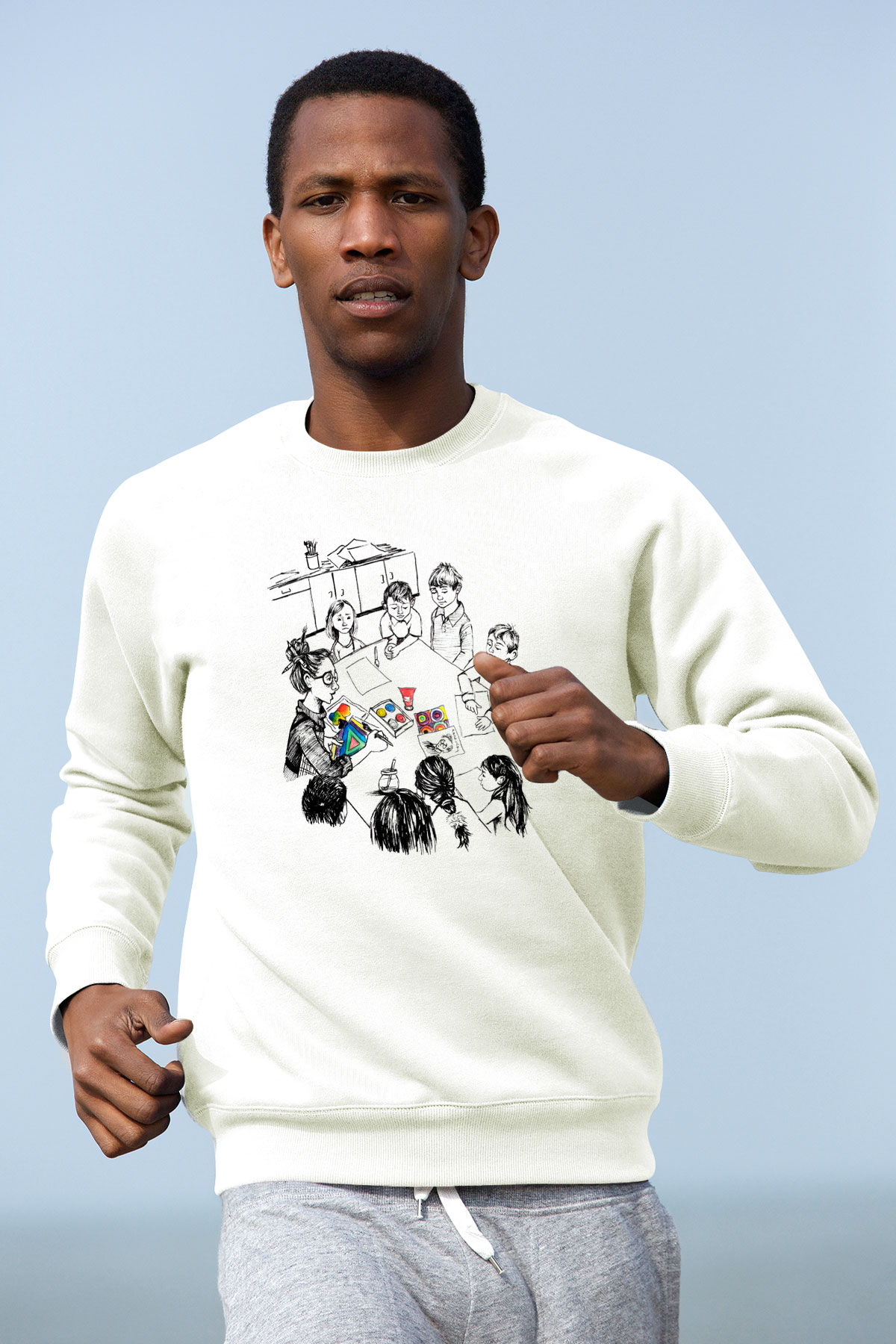 Öğretmen Beyaz Unisex Sweatshirt