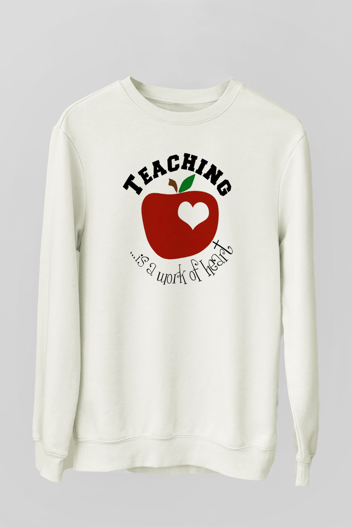 Öğretmen Beyaz Unisex Sweatshirt