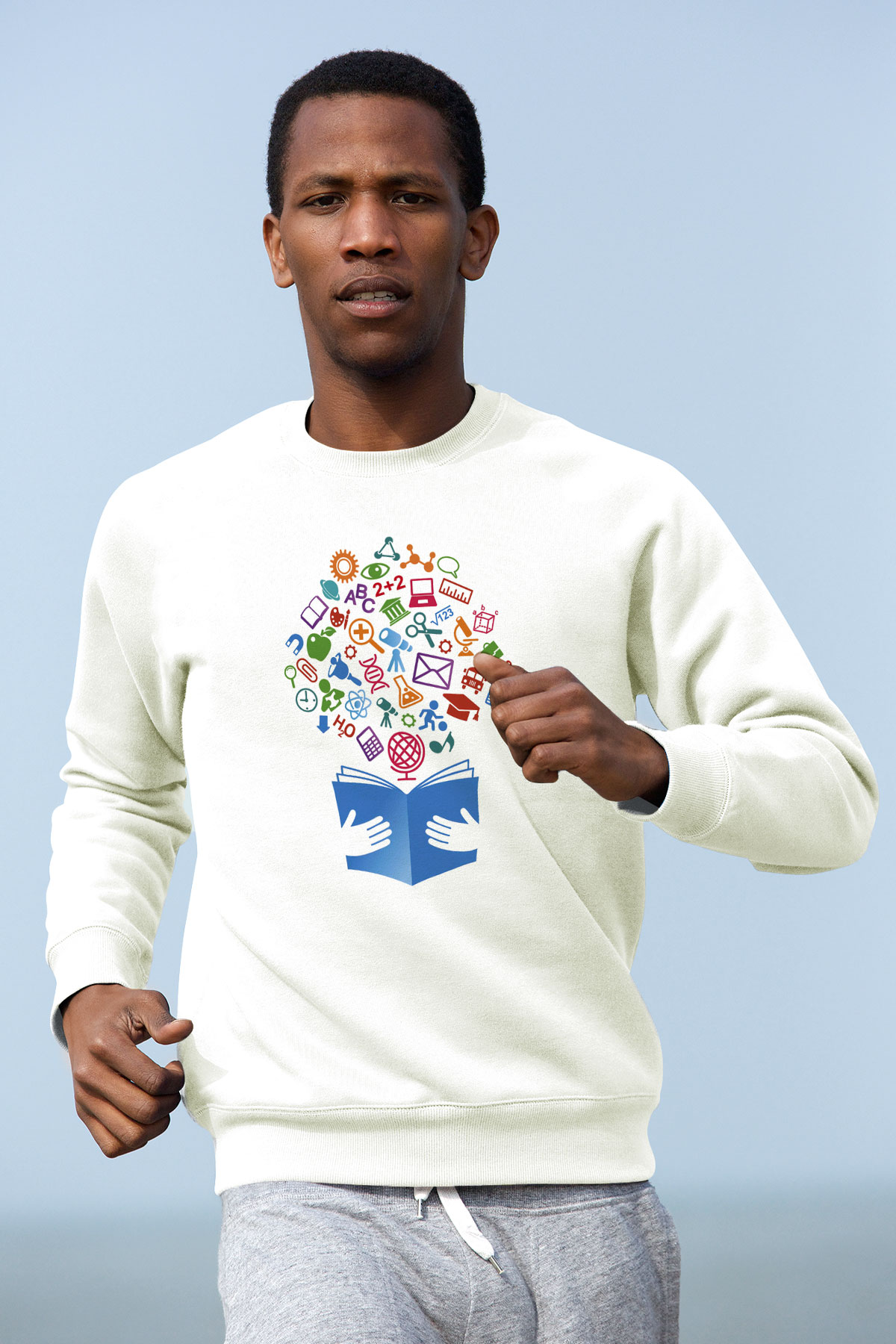 Öğretmen Beyaz Unisex Sweatshirt