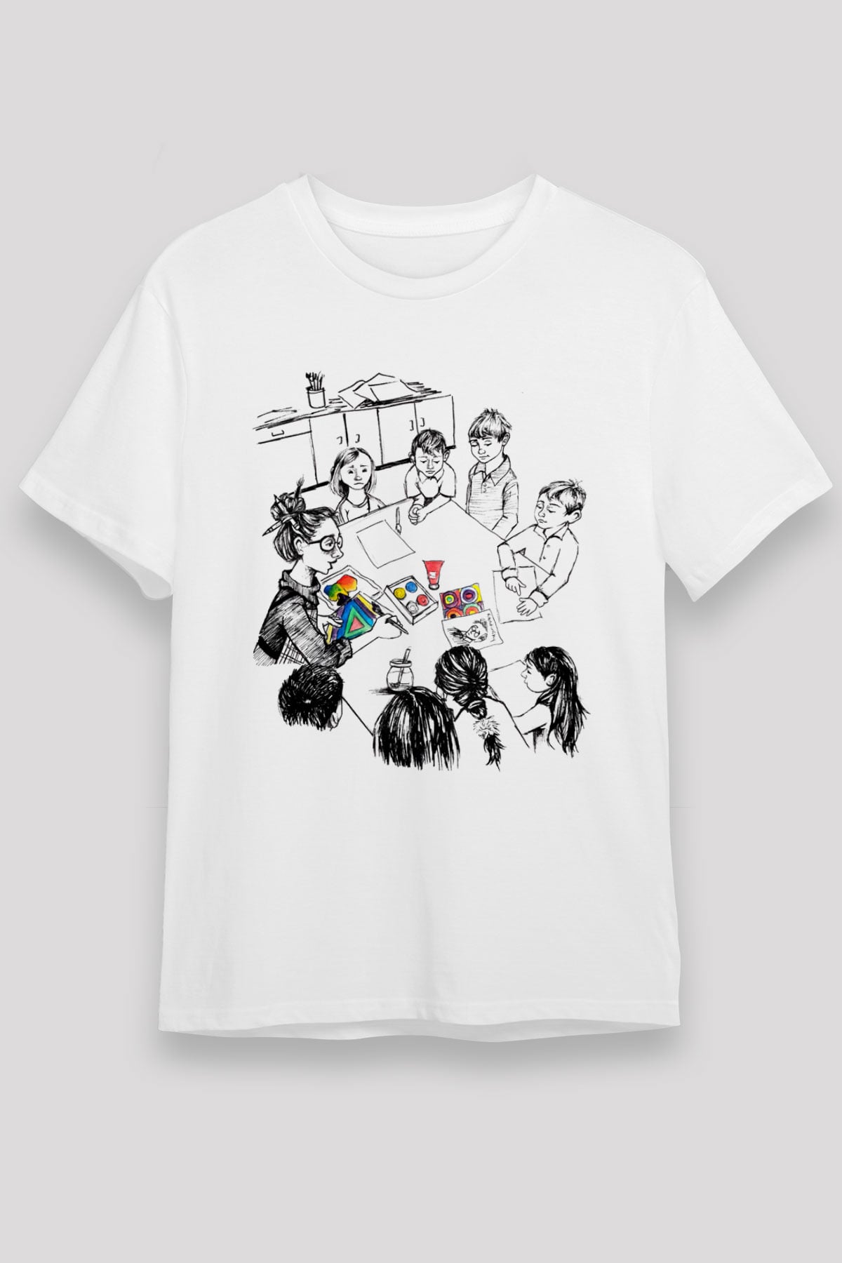 Öğretmen Beyaz Unisex Tişört T-Shirt - TişörtFabrikası