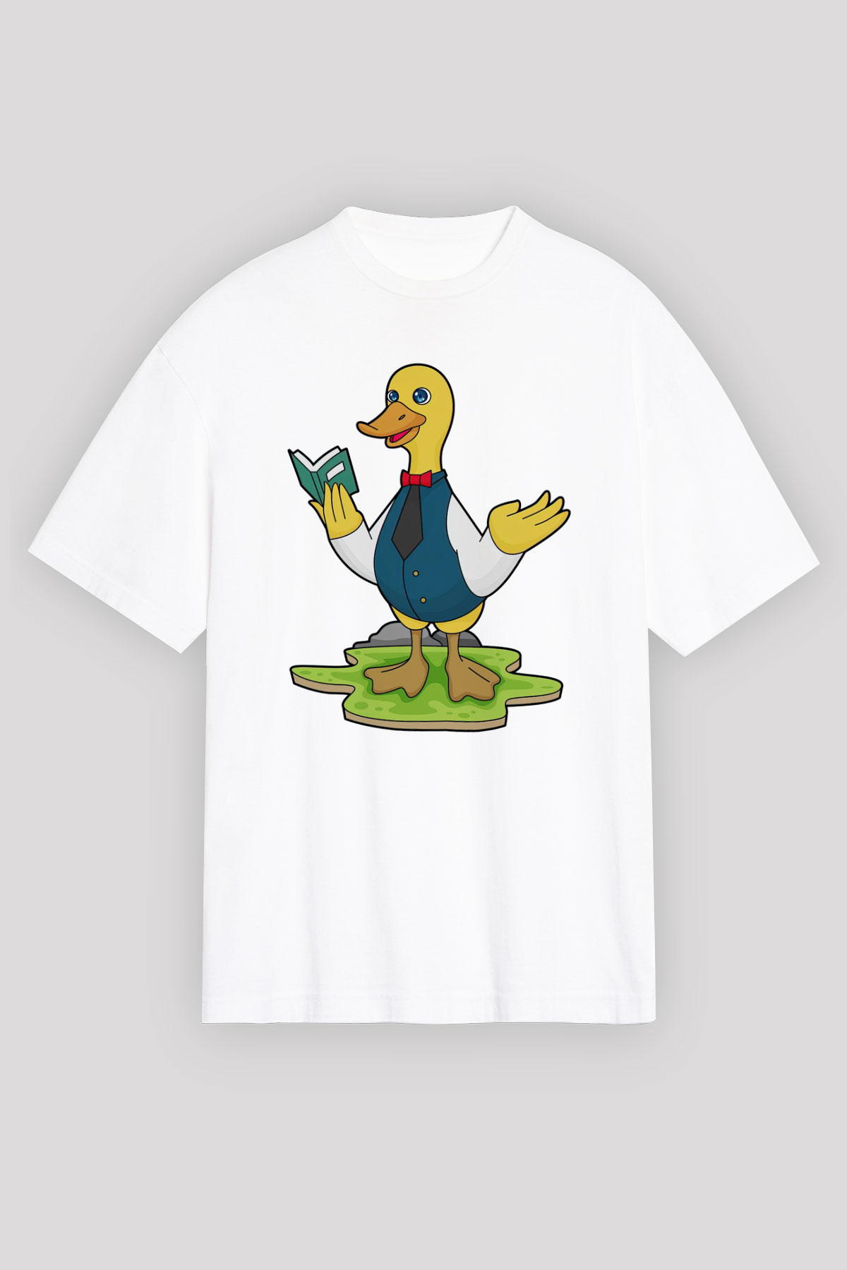 Öğretmen Beyaz Oversize Tişört Oversize T-shirt - TişörtFabrikası