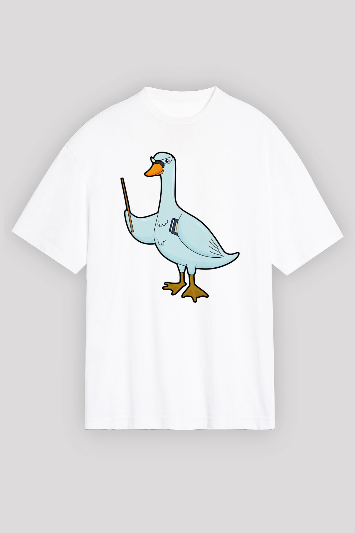Öğretmen Beyaz Oversize Tişört Oversize T-shirt - TişörtFabrikası