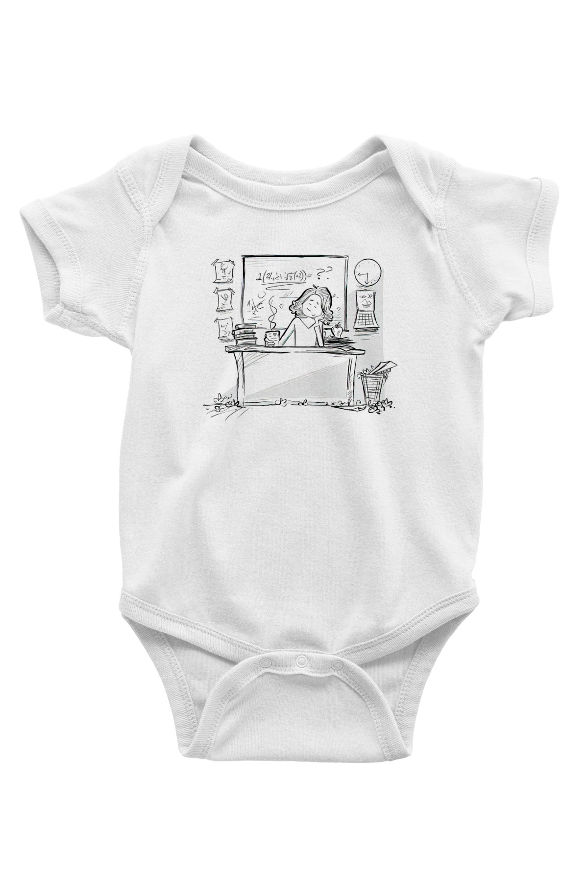 Öğretmenler Günü Baskılı Beyaz Unisex Bebek Body - Zıbın