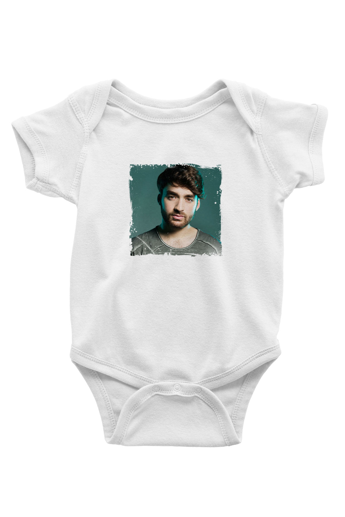 Oliver Heldens Baskılı Beyaz Bebek Body - Zıbın