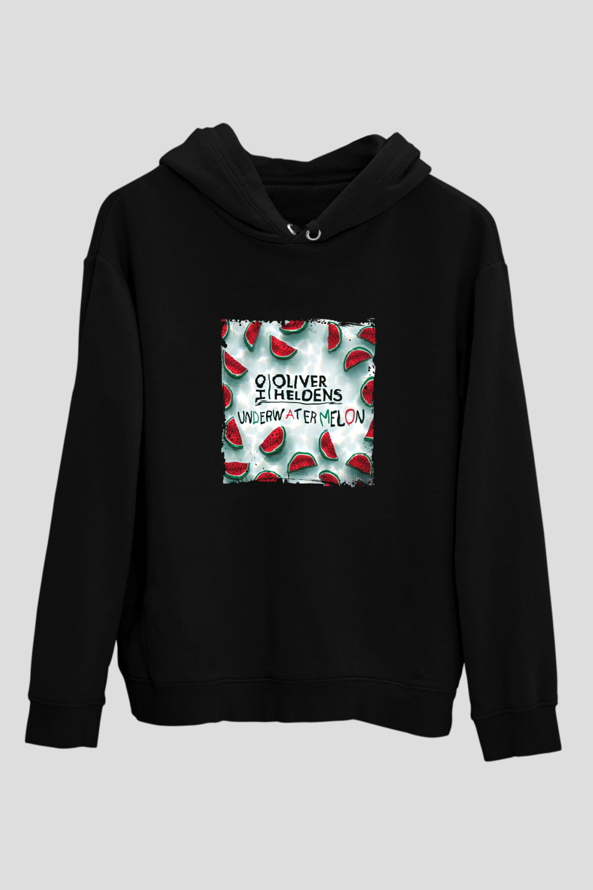 Oliver Heldens Baskılı Unisex Siyah Hoodie