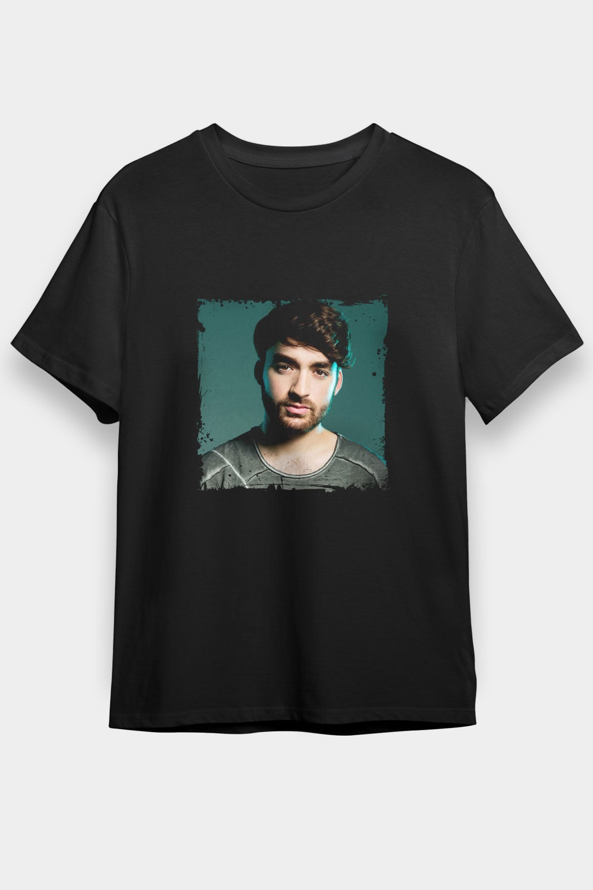 Oliver Heldens Baskılı Unisex Siyah Tişört