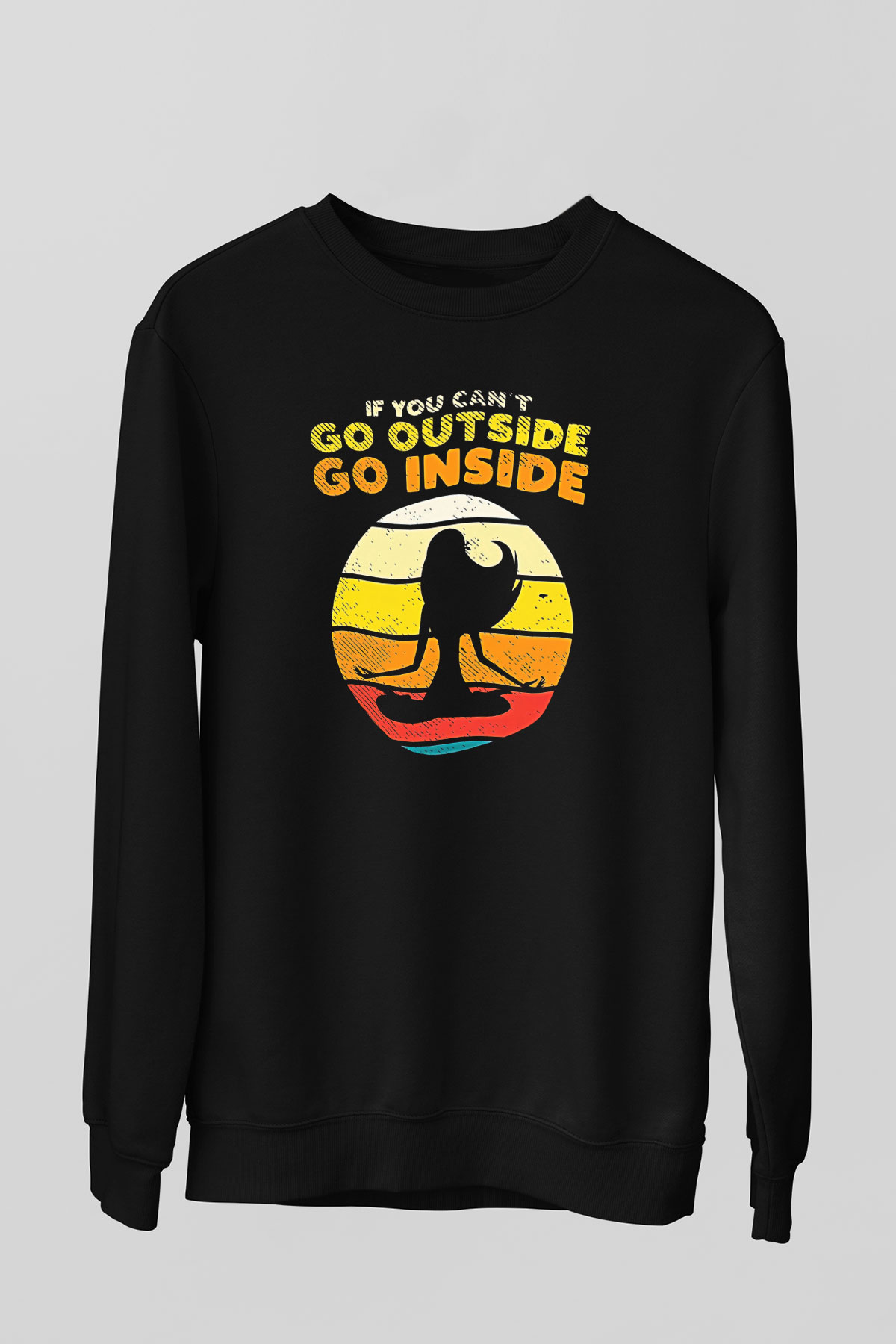 Om Baskılı Unisex Siyah Sweatshirt