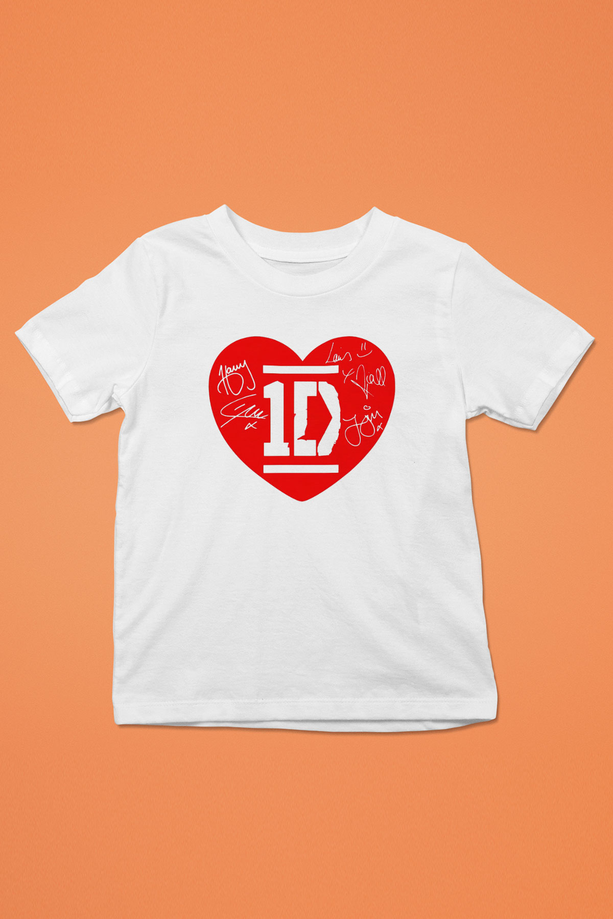 One Direction Baskılı Beyaz Unisex Çocuk Tişört