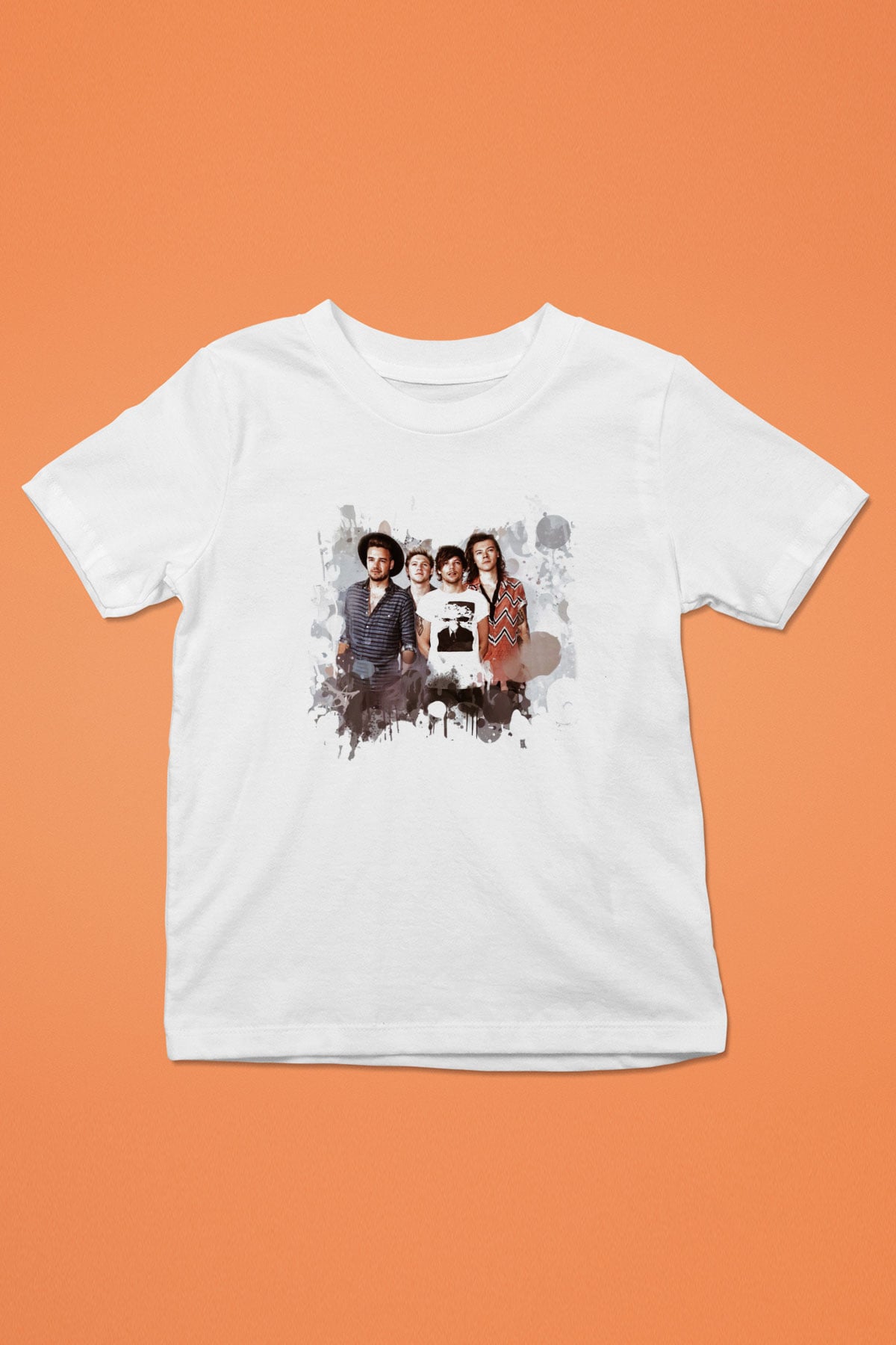 One Direction Baskılı Beyaz Unisex Çocuk Tişört