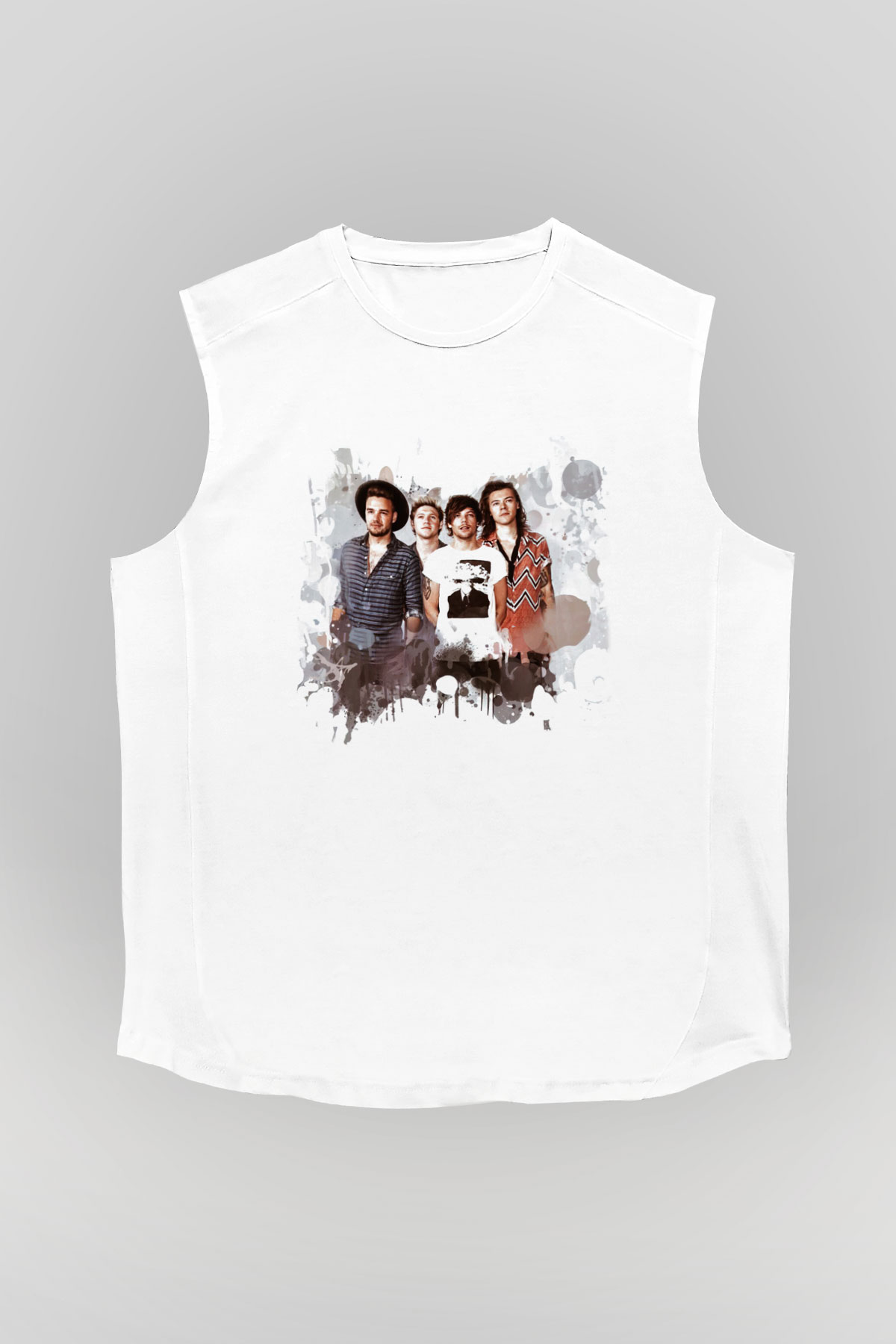 One Direction Beyaz Unisex Kolsuz Tişört