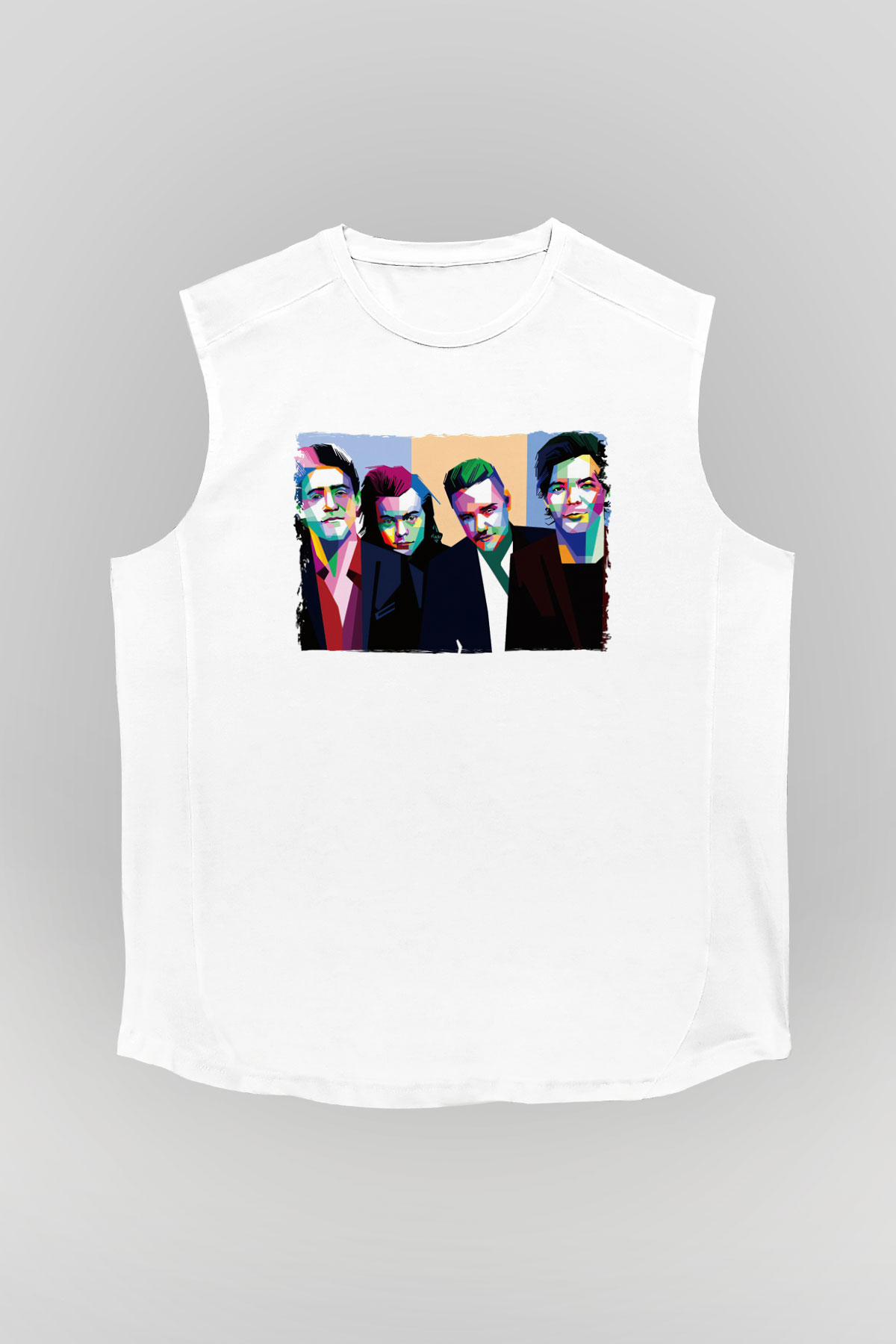 One Direction Beyaz Unisex Kolsuz Tişört