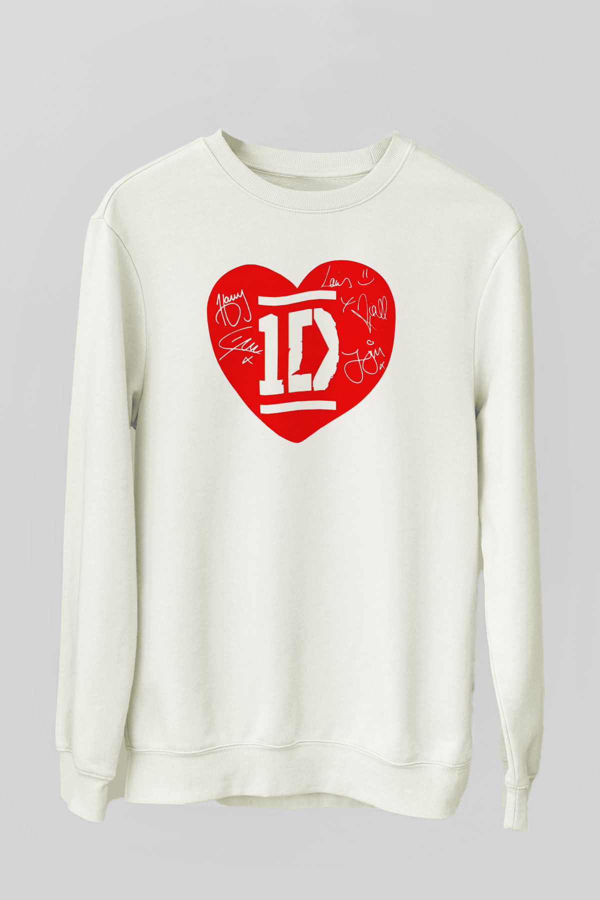 One Direction Beyaz Unisex Sweatshirt