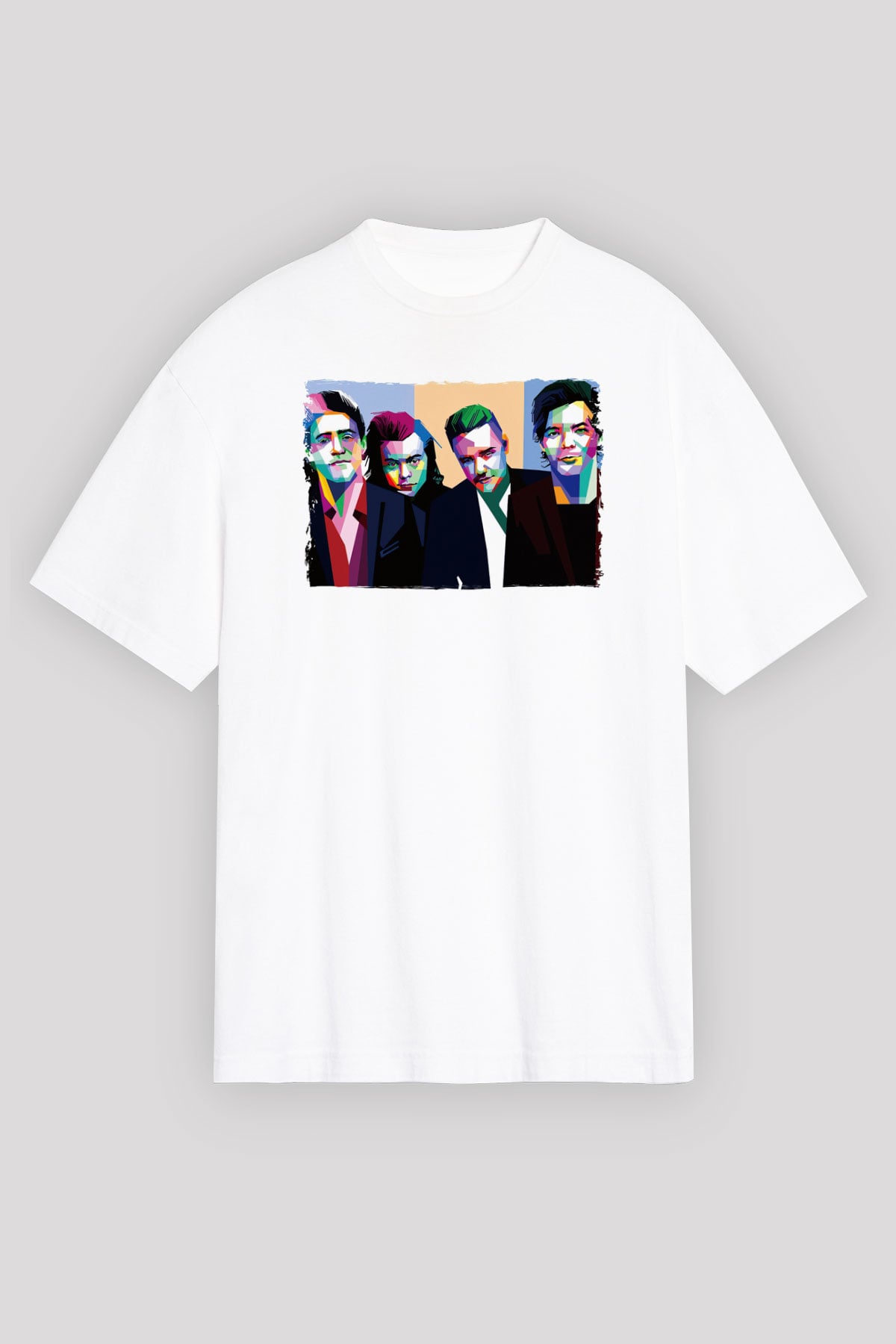 One Direction Beyaz Oversize Tişört Oversize T-shirt - TişörtFabrikası