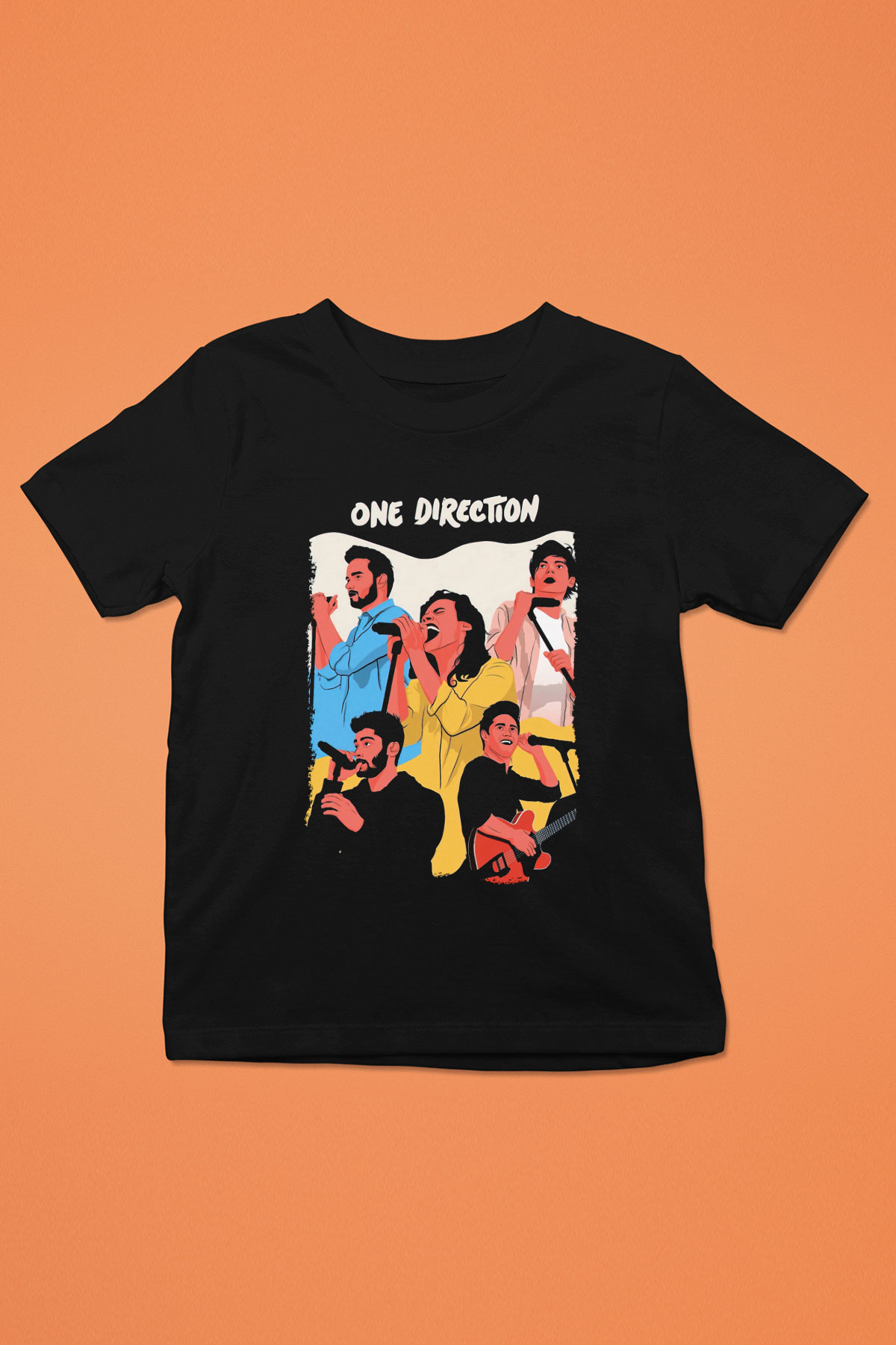 One Direction Siyah Unisex Çocuk Tişört
