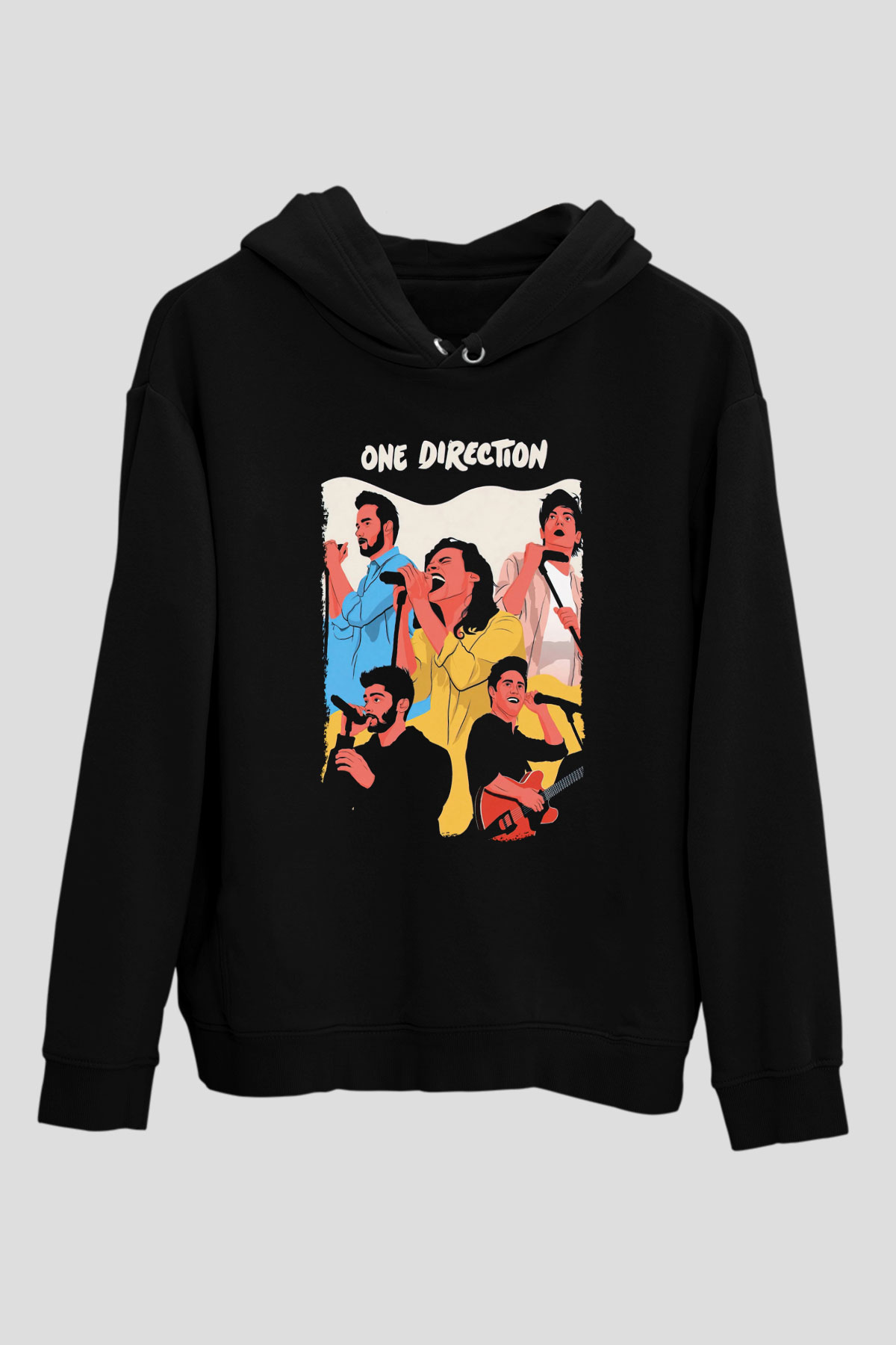 One Direction Siyah Unisex Kapüşonlu Sweatshirt
