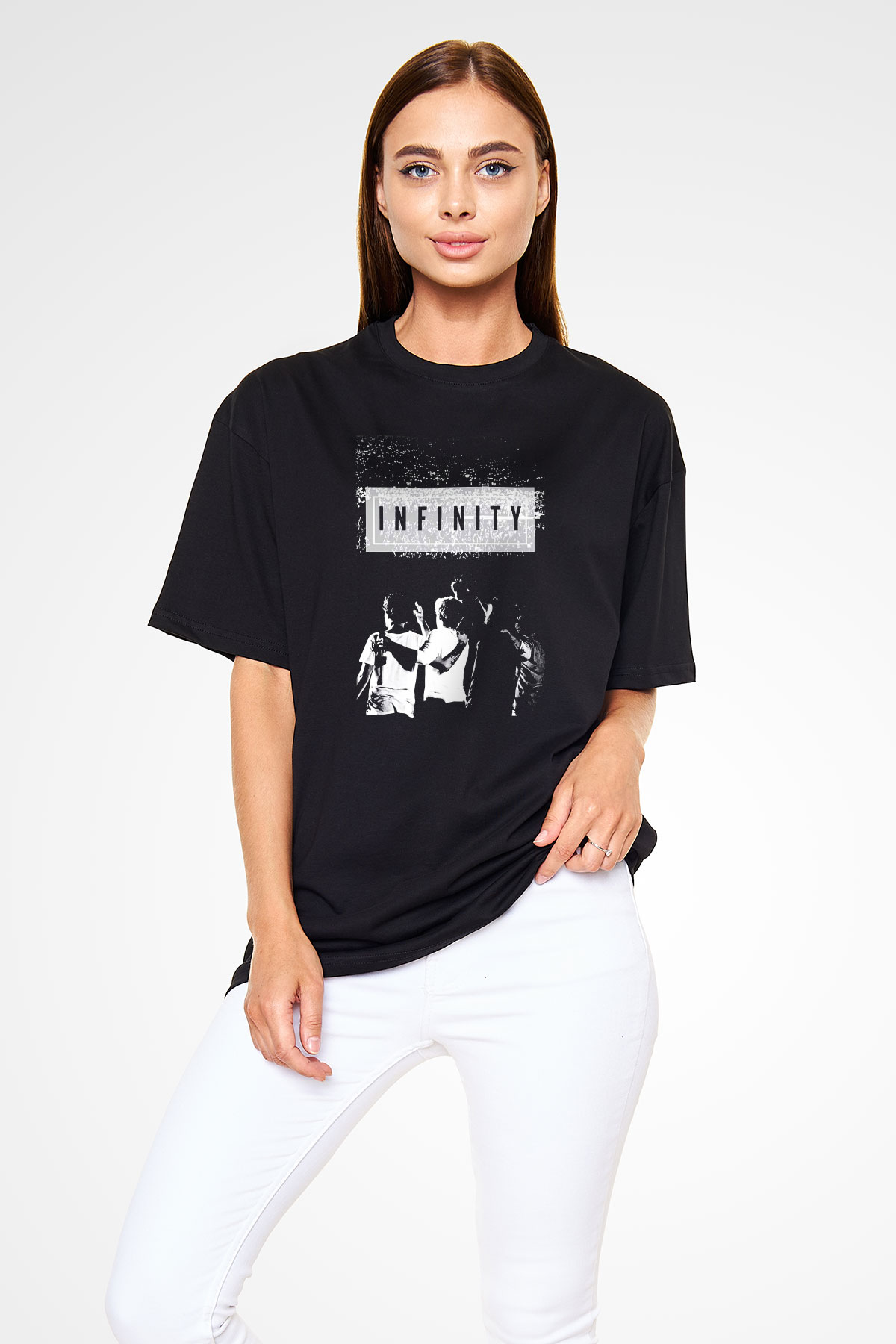 One Direction Siyah Unisex Oversize Tişört T-Shirt