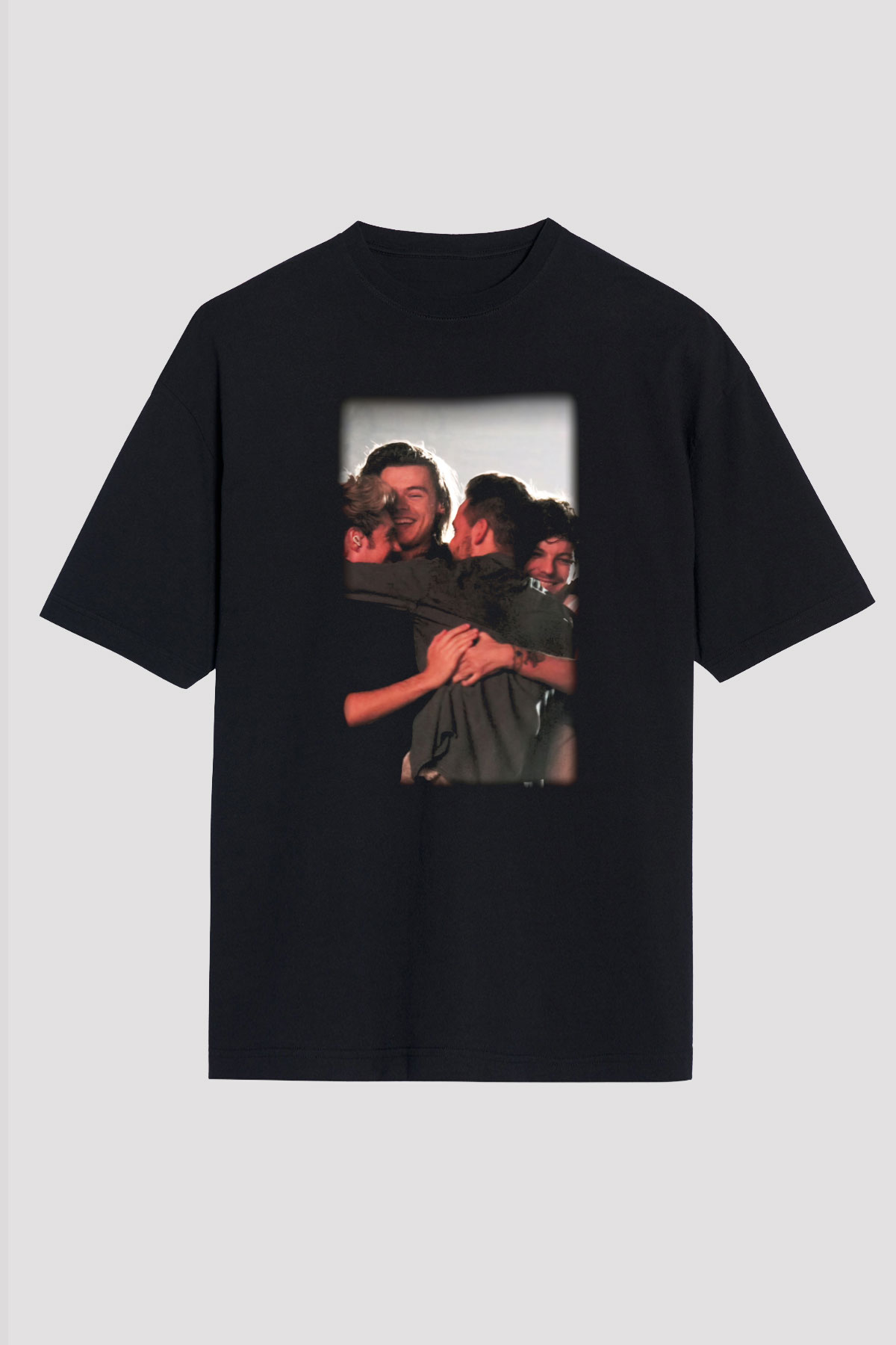 One Direction Siyah Unisex Oversize Tişört T-Shirt