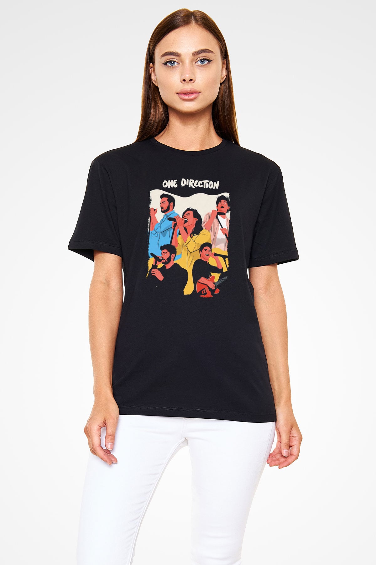 One Direction Siyah Unisex Tişört T-Shirt - TişörtFabrikası