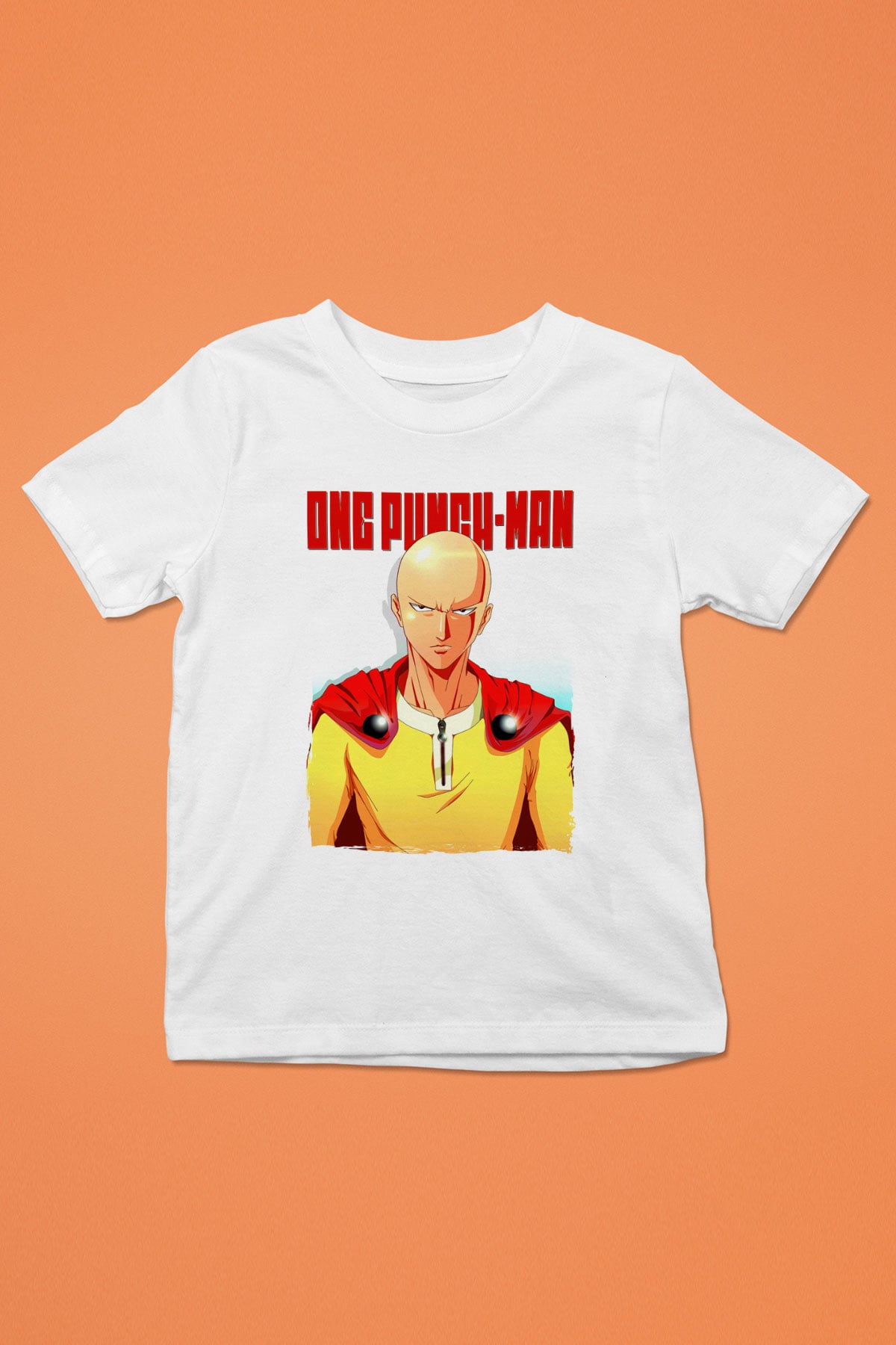 One Punch Man Beyaz Unisex Çocuk Tişört