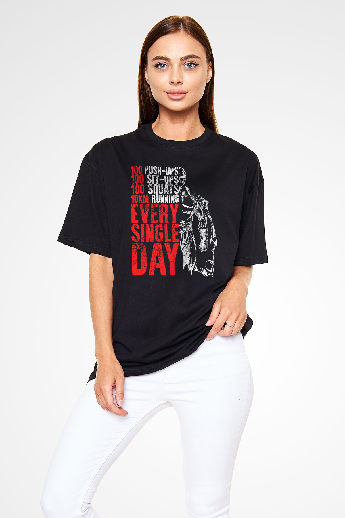 One Punch Man Siyah Unisex Oversize Tişört T-Shirt