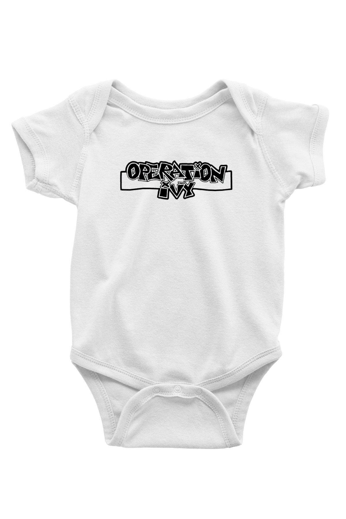 Operation Ivy Baskılı Beyaz Unisex Bebek Body - Zıbın