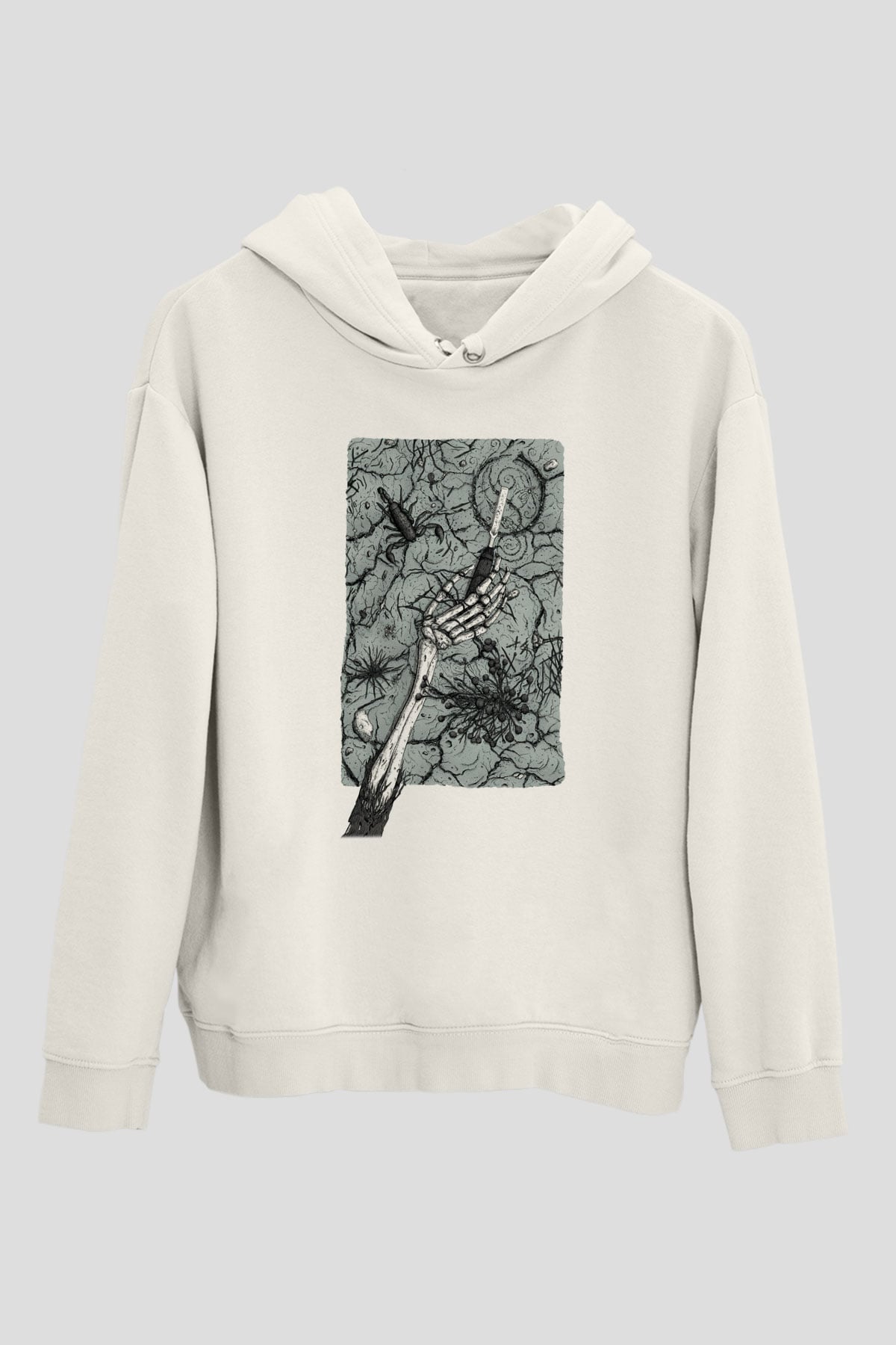 Opeth Beyaz Unisex Kapşonlu Sweatshirt