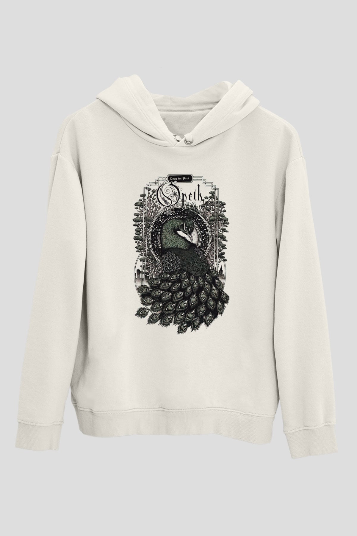 Opeth Beyaz Unisex Kapşonlu Sweatshirt