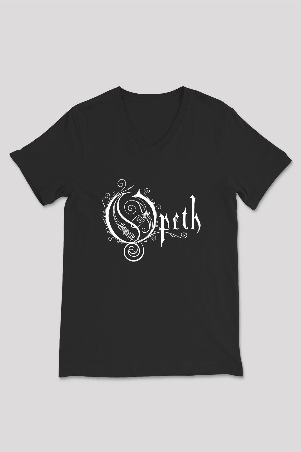 Opeth Siyah Unisex V Yaka Tişört T-Shirt