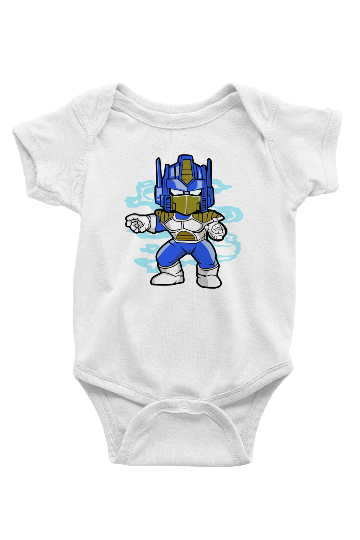 Optimus Vegeta Baskılı Beyaz Unisex Bebek Body - Zıbın