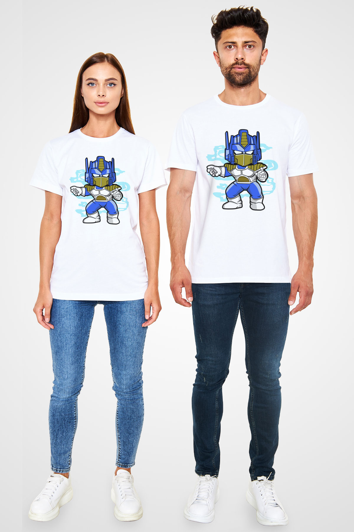 Optimus Vegeta Baskılı Beyaz Unisex Tshirt
