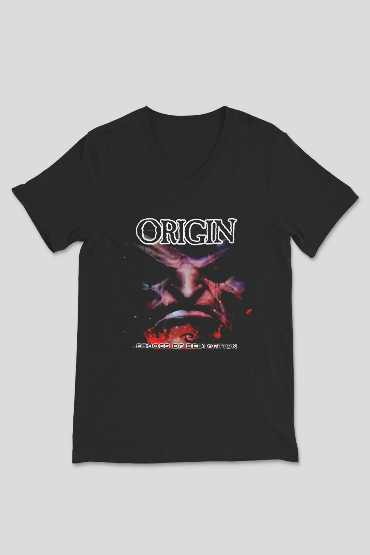 Origin Siyah Unisex V Yaka Tişört T-Shirt